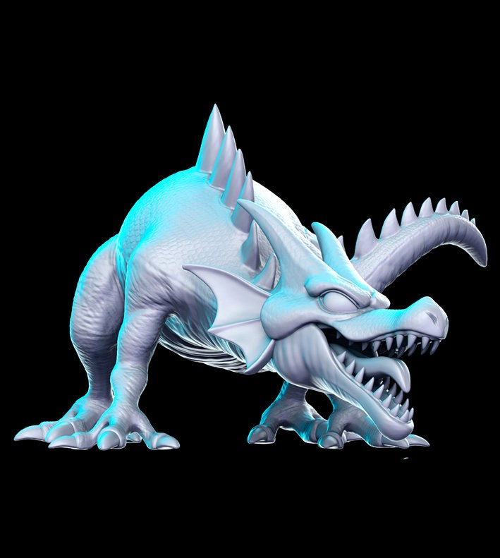 DQ Green Dragon - 32mm Scale DnD Miniature | Dungeons and Dragons | Classic JRPG Mini - RN Estudio