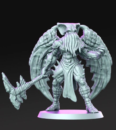 50mm Cthulu - 32mm Scale DnD Miniature | Dungeons and Dragons | JRPG Mini - RN Estudio