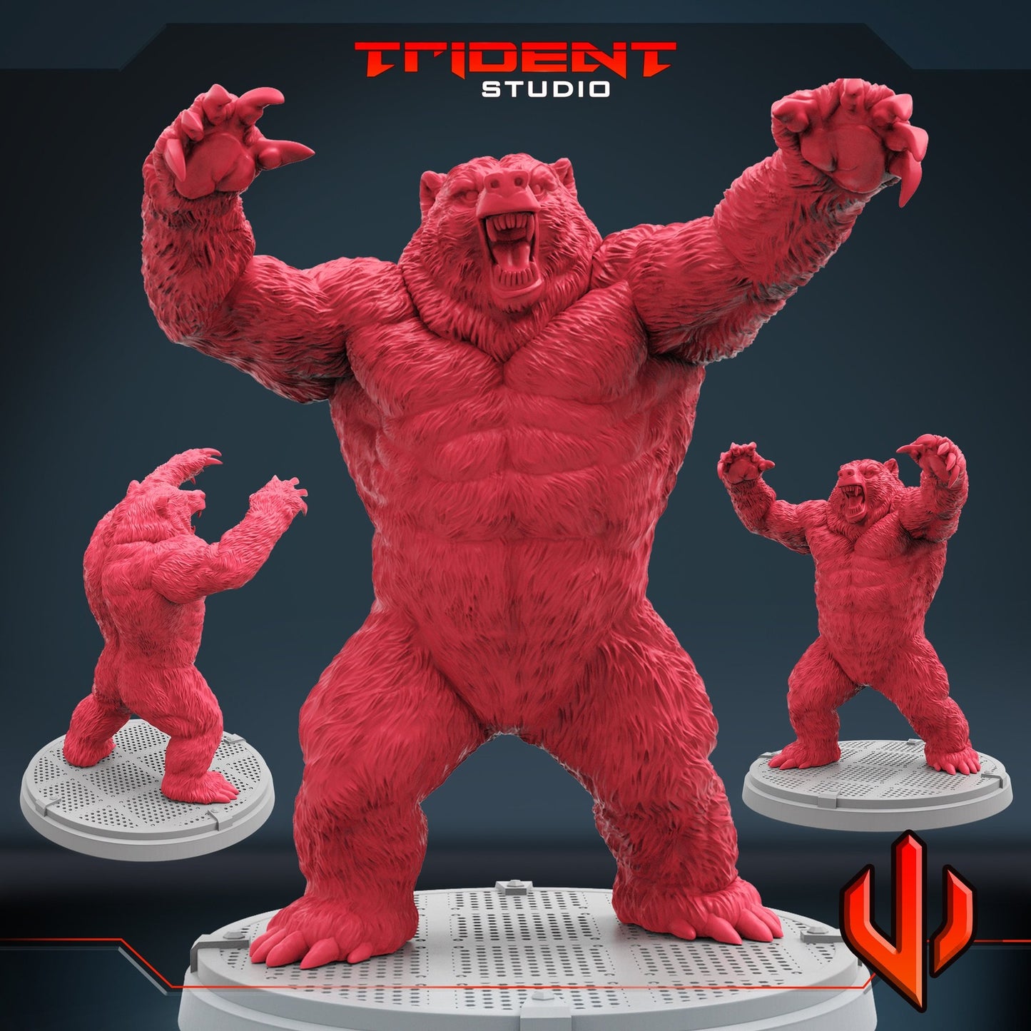 Bear Brawler - Ursa 40mm Miniature | Crisis Protocol Proxy | Trident
