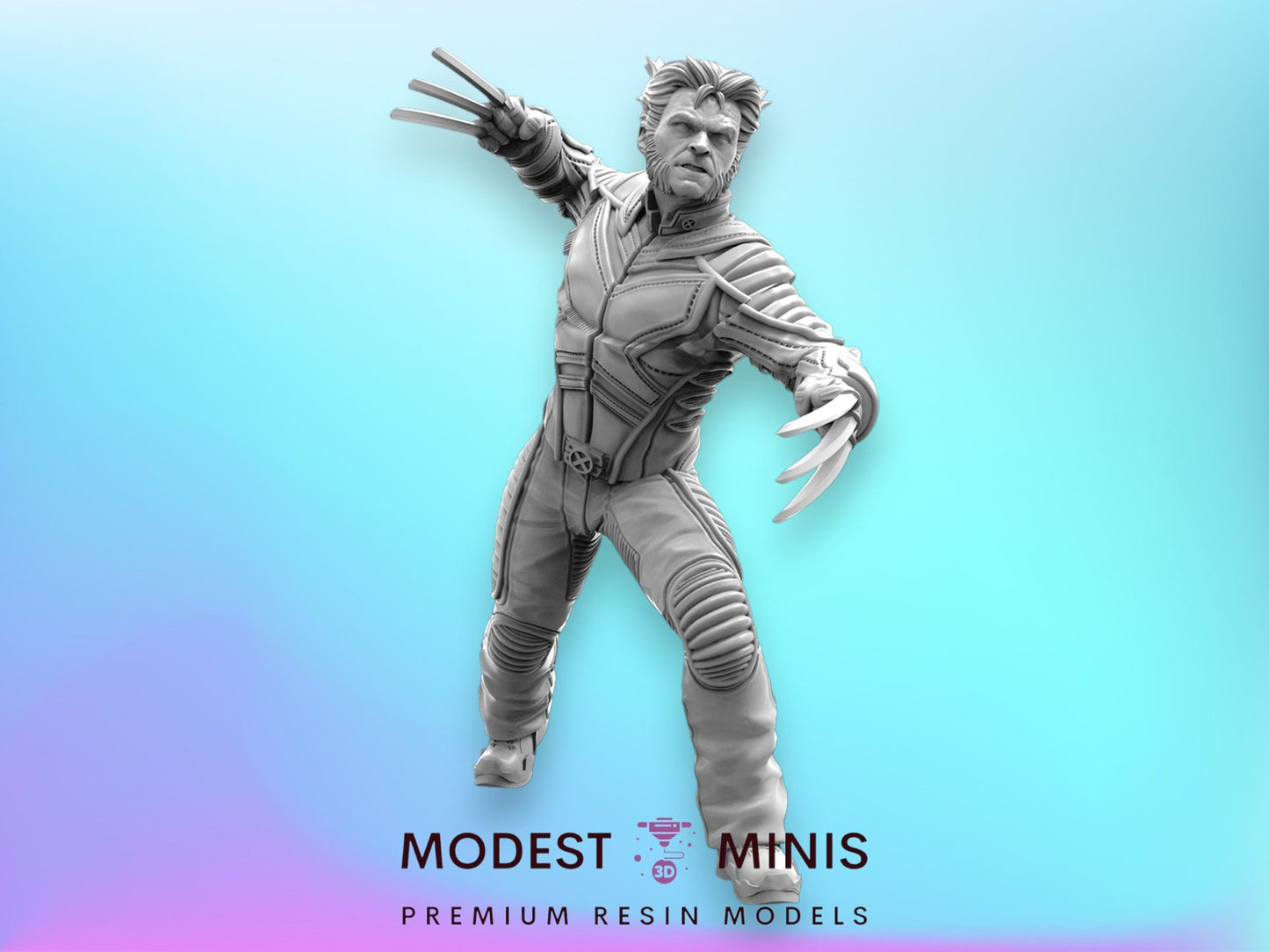 Clawed Berserker 2000 Wolverine - 40mm Miniature | Crisis Protocol Proxy | Trident