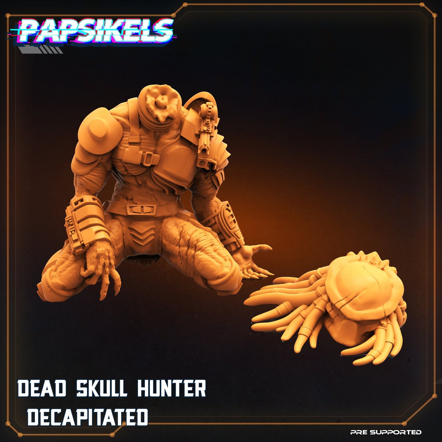 Dead Skull Hunter Headless - Resin 3D Print Alien Miniature | RPG | Sci fi | Cyberpunk | Role Playing | DnD | Papsikel