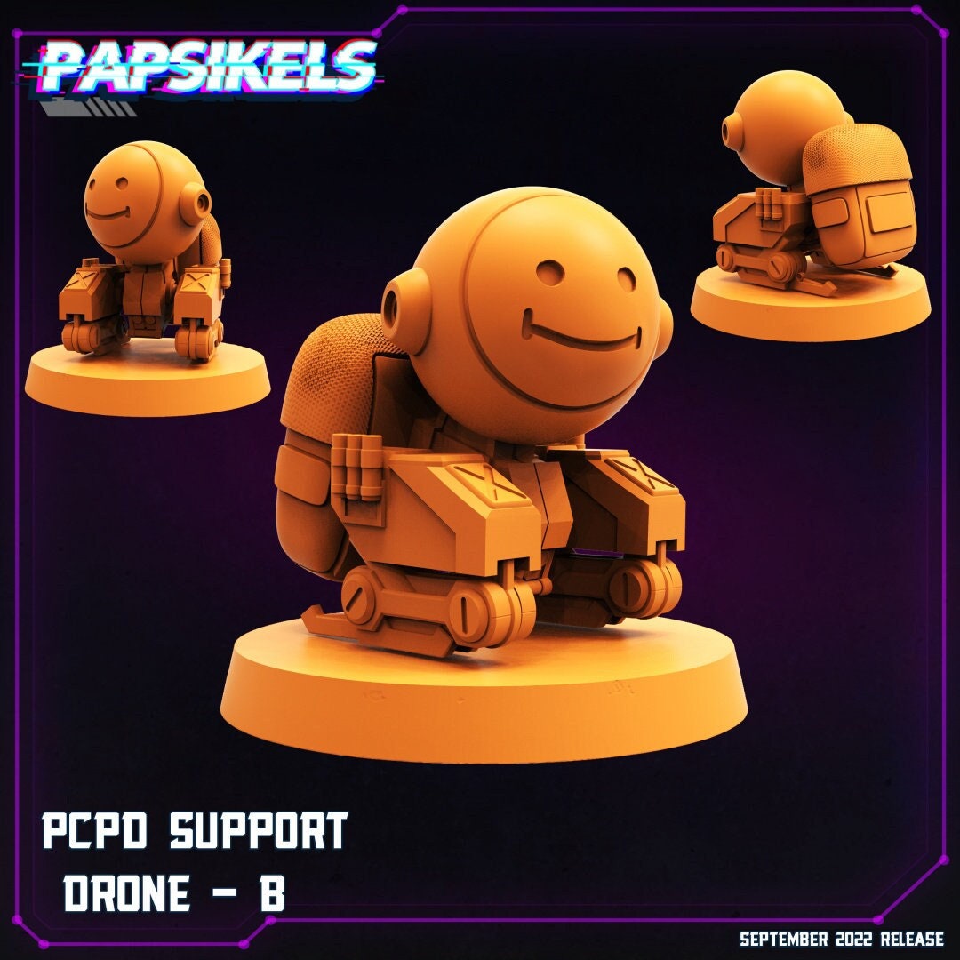 Support Drone B - 32mm Scale Cyberpunk Miniature | Alien | Papsikels