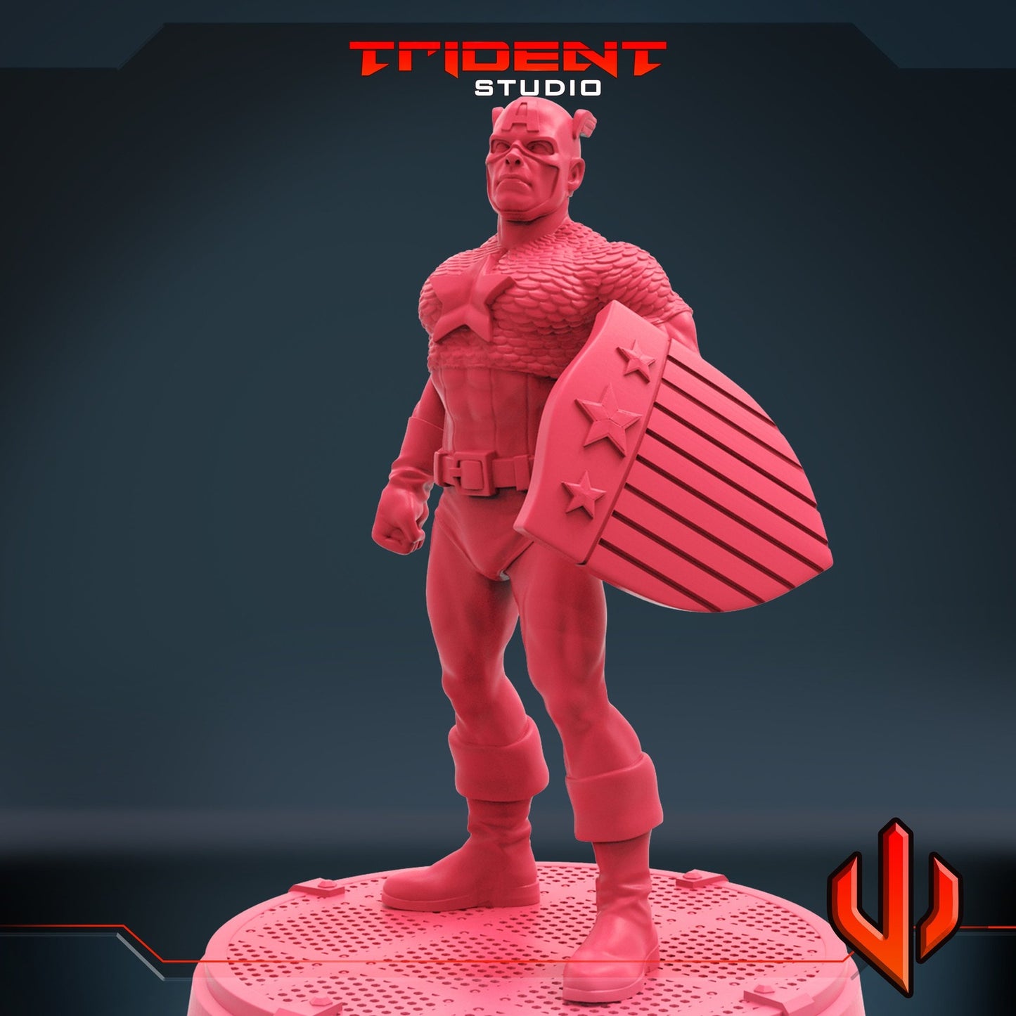 Stars and Stripes D - 40mm Miniature | Crisis Protocol Proxy | Trident