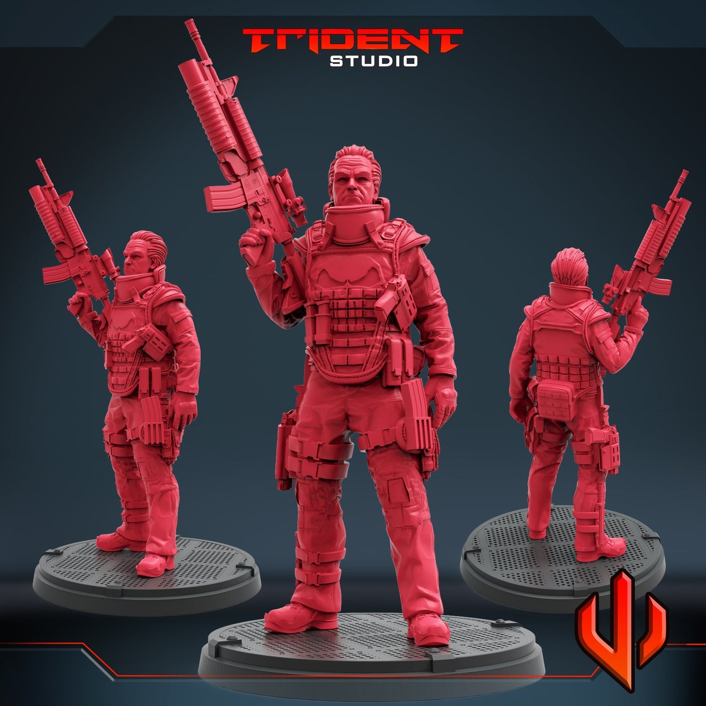 Warzone A - 40mm Miniature | Crisis Protocol Proxy | Trident