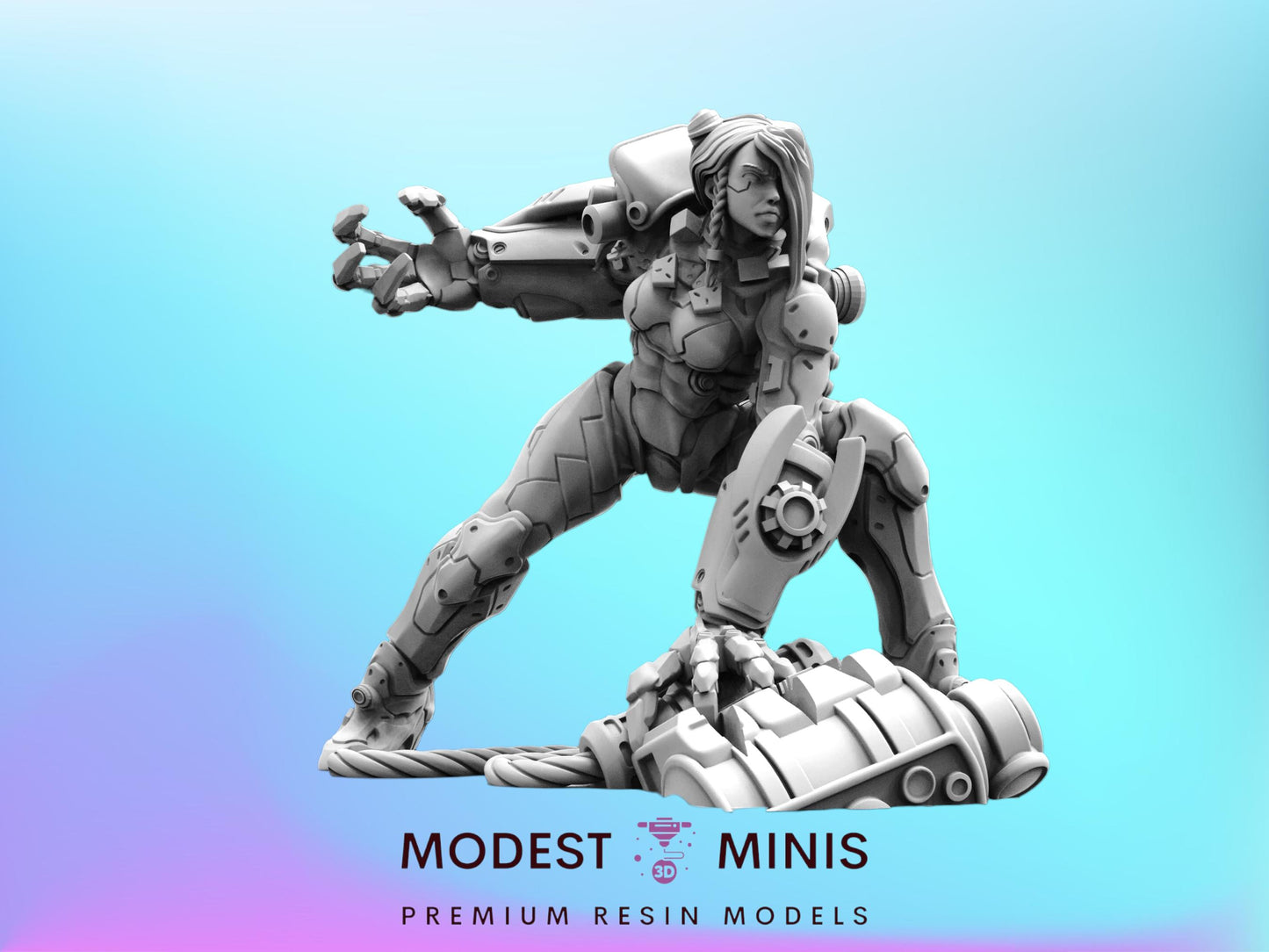 Mikhaella Female Cyber Ravager - 32mm Scale | Cyberpunk | Papsikels