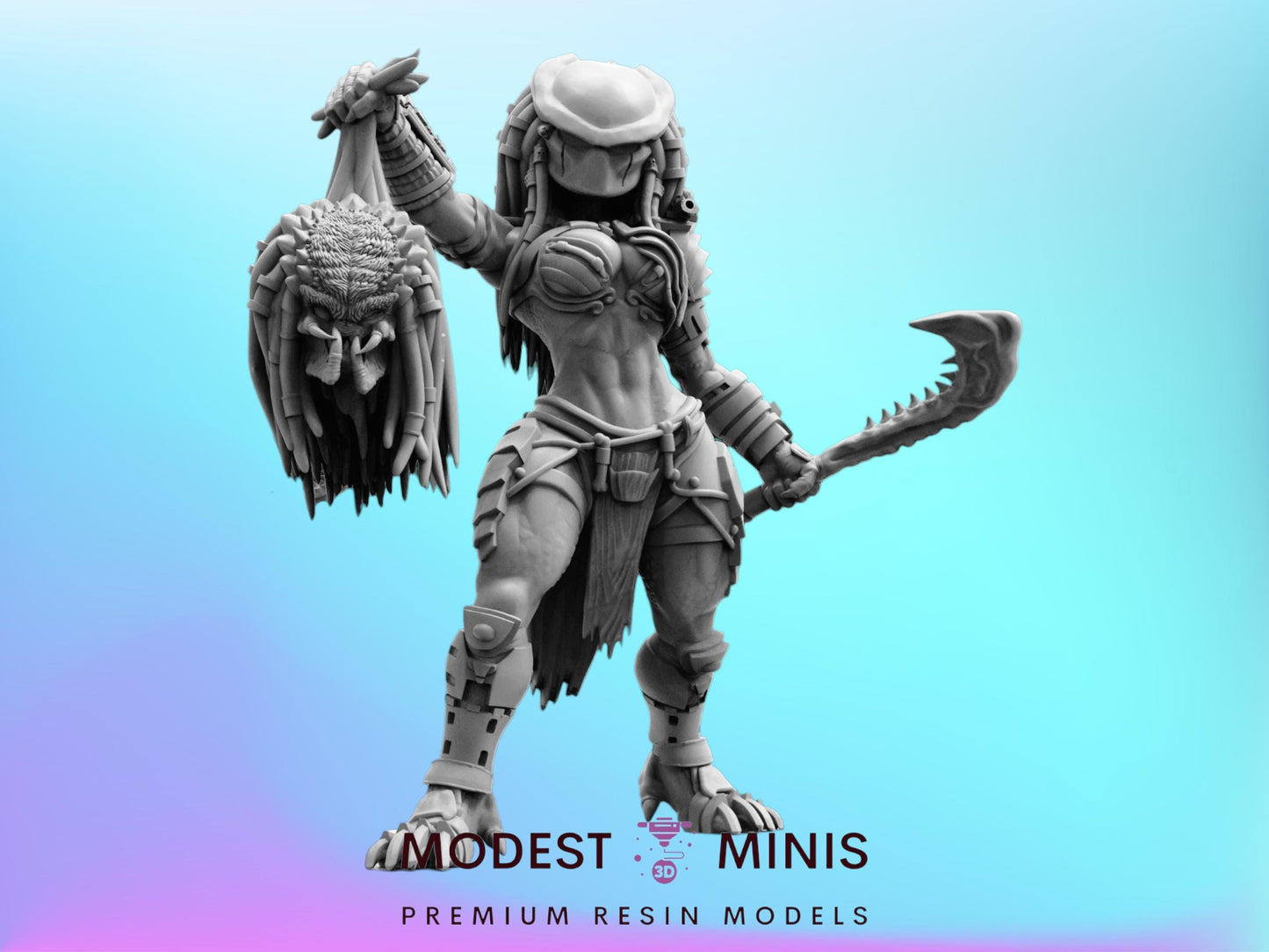 Vixen Outlaw Skull Hunter - Resin 3D Print Alien Miniature | RPG | Sci fi | Cyberpunk | Role Playing | DnD | Papsikel
