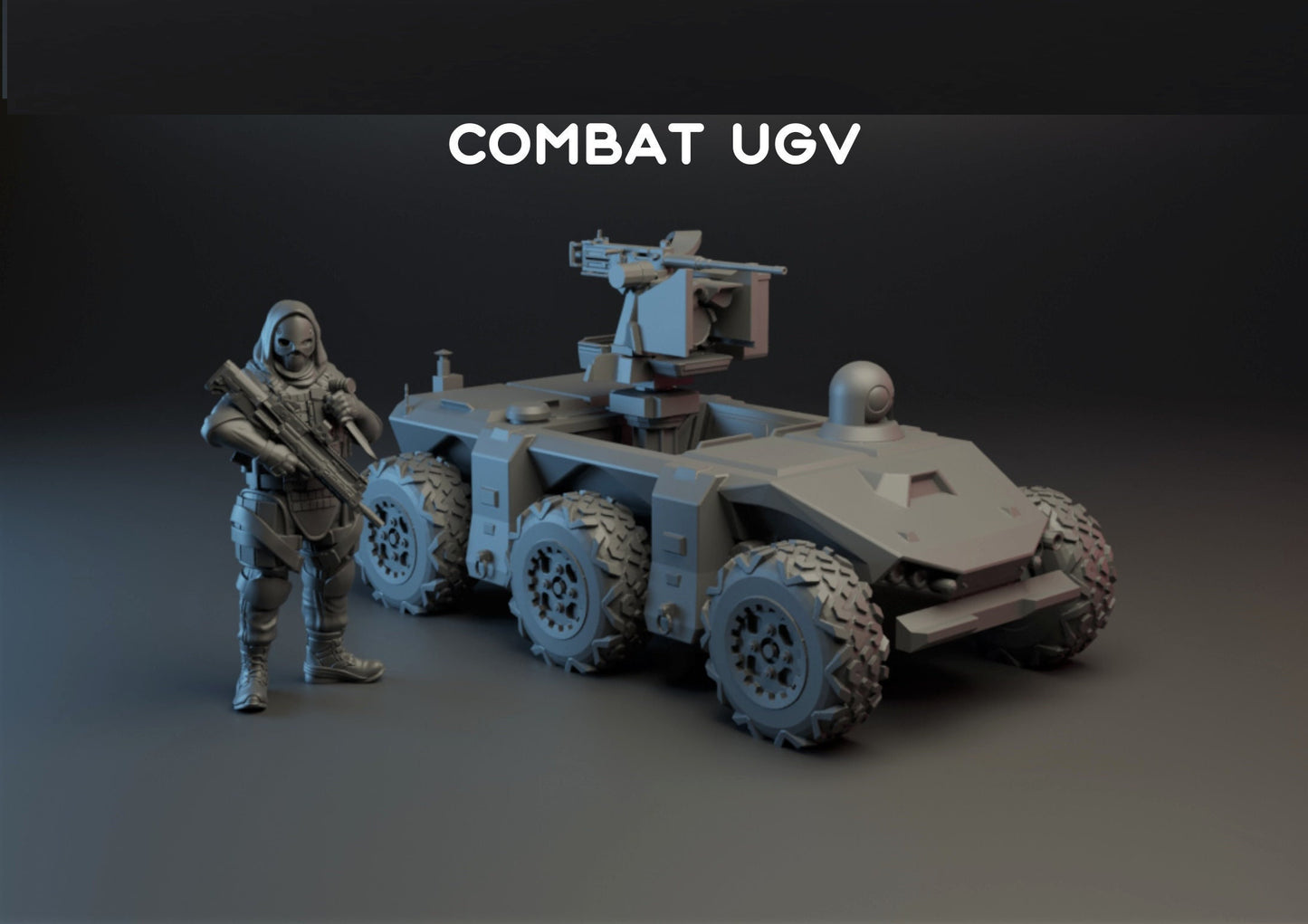 Combat UGV - 28mm Scale Resin Military Miniature | Zona Alfa | Spectre Ops Mini