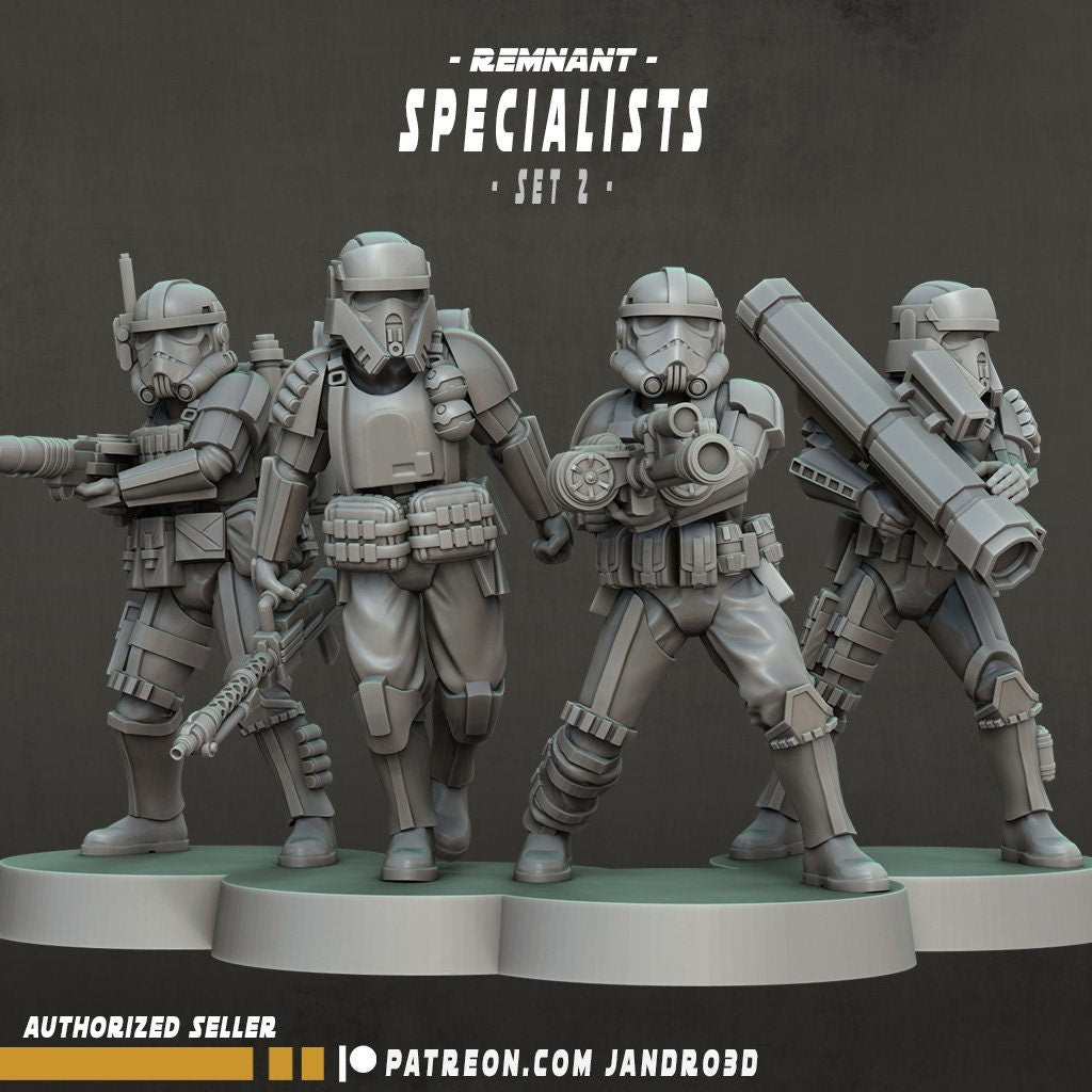 8pc Remnant Specialist Troopers Set - 28mm - 40mm Scale | Star Wars Legion Mini