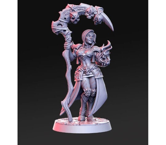Deera Death Pinup - 32mm Scale DnD Miniature | Dungeons and Dragons | JRPG Mini - RN Estudio