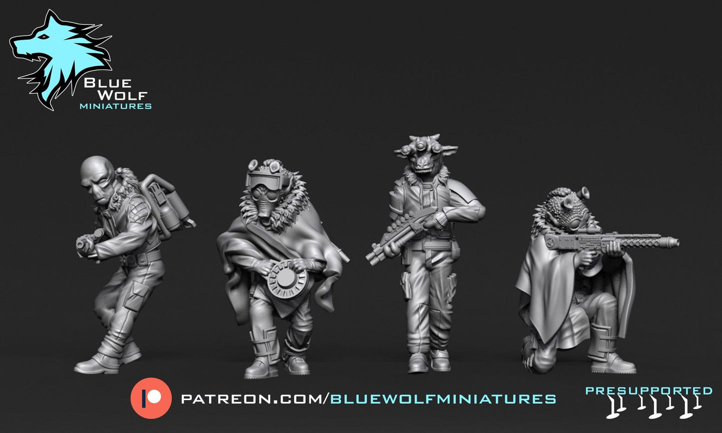 9pc Alien Rebels - 28mm - 40mm Scale | Star Wars Legion Mini