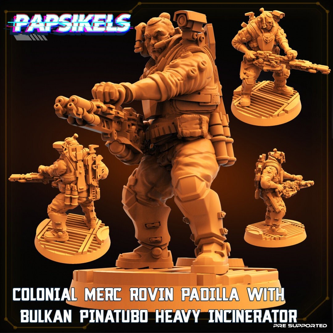 Colonial Heavy Incenerator - 32mm Scale Alien Miniature | RPG | Sci fi | Cyberpunk | Role Playing | DnD | Papsikel