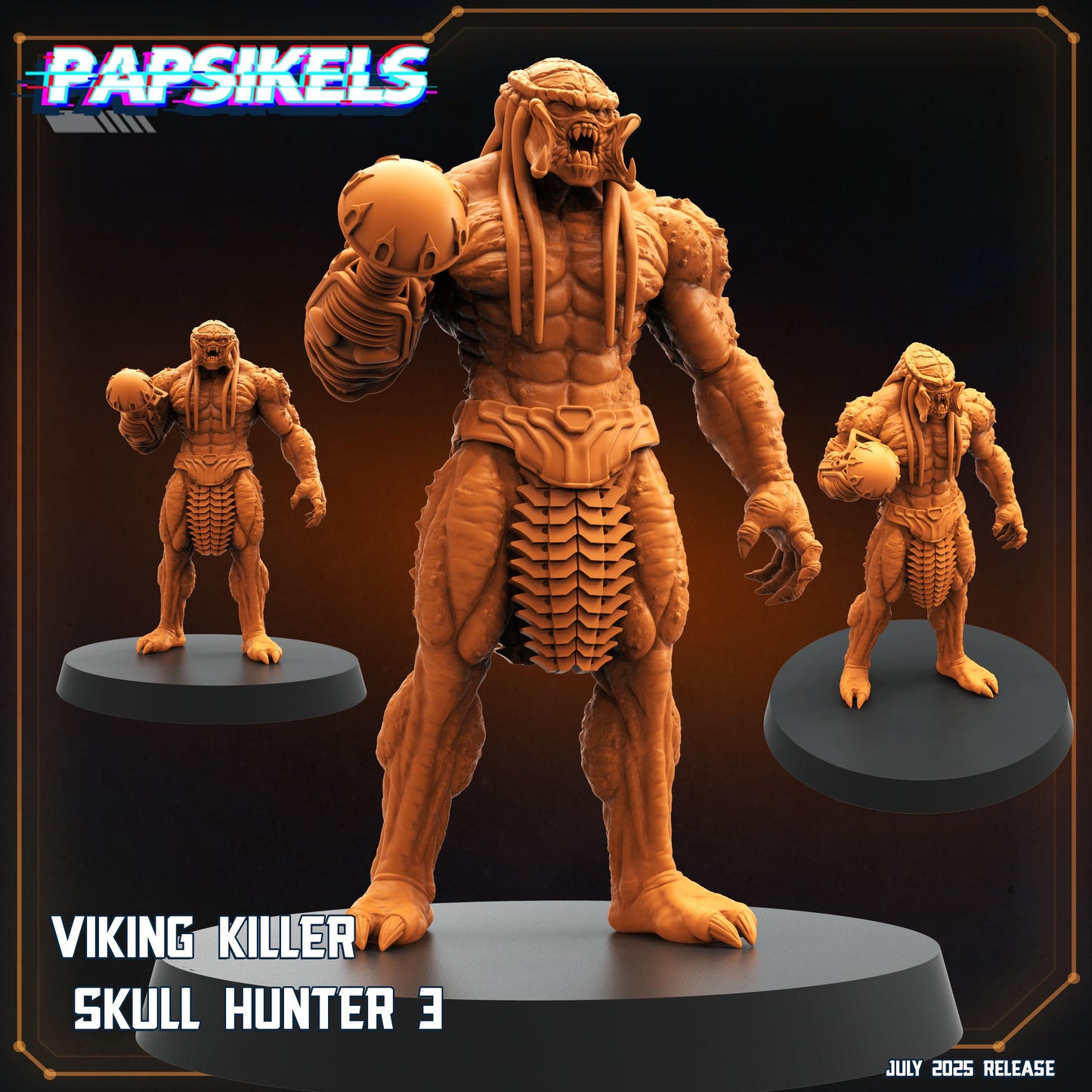 Viking Killer Skull Hunter - Resin 3D Print Alien Miniature | RPG | Sci fi | Cyberpunk | Role Playing | DnD | Papsikel