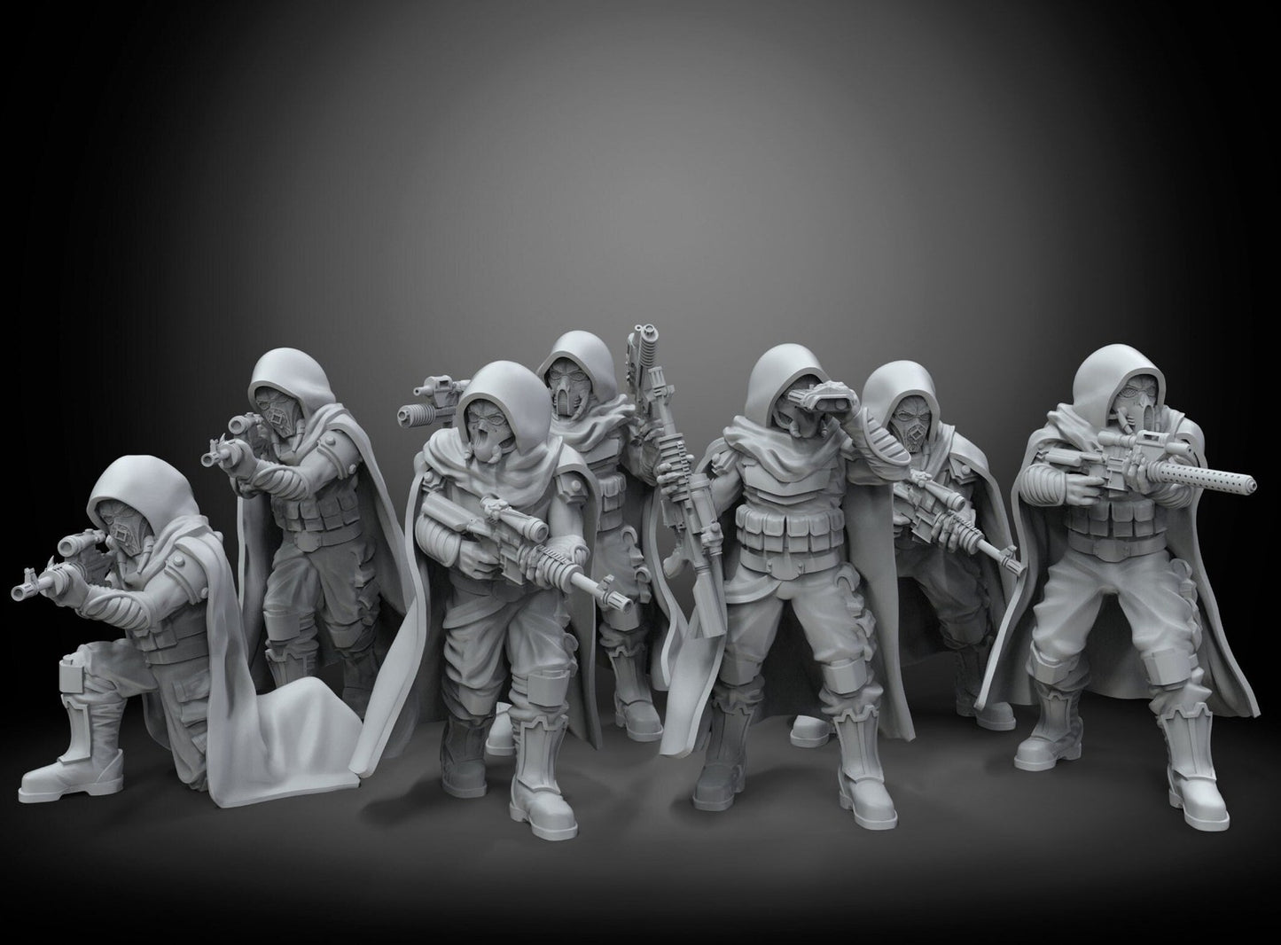 7pc Masked Insurgents - 28mm - 40mm Scale | Star Wars Legion Mini