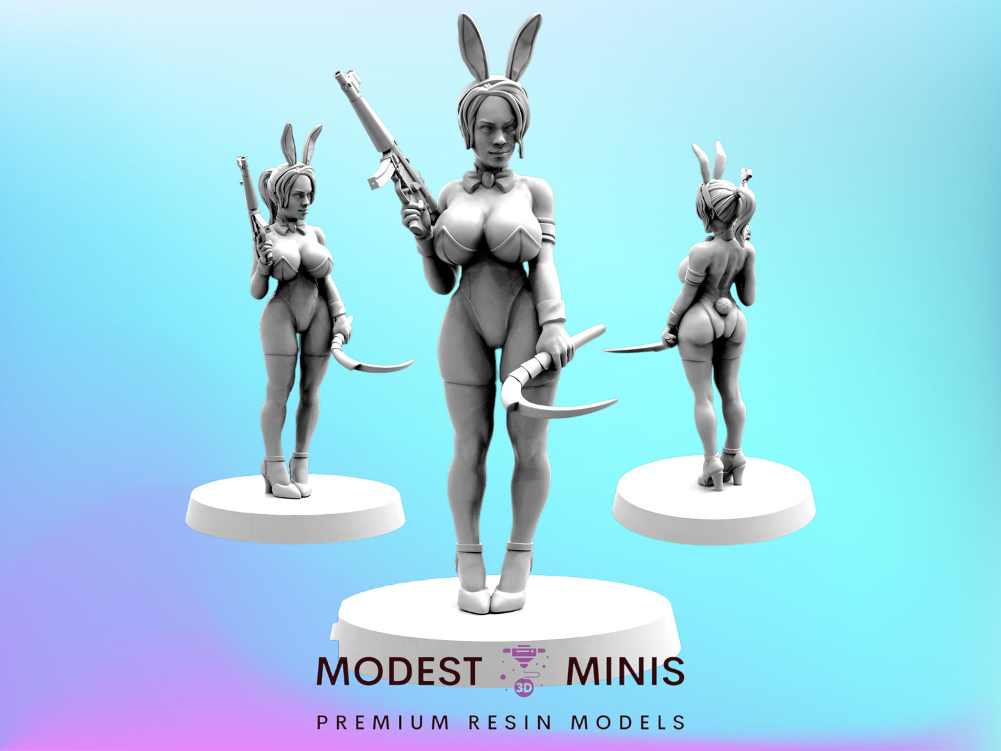 Cyberbunny Pampam XL - 32mm Scale Cyberpunk Mini | Papsikels