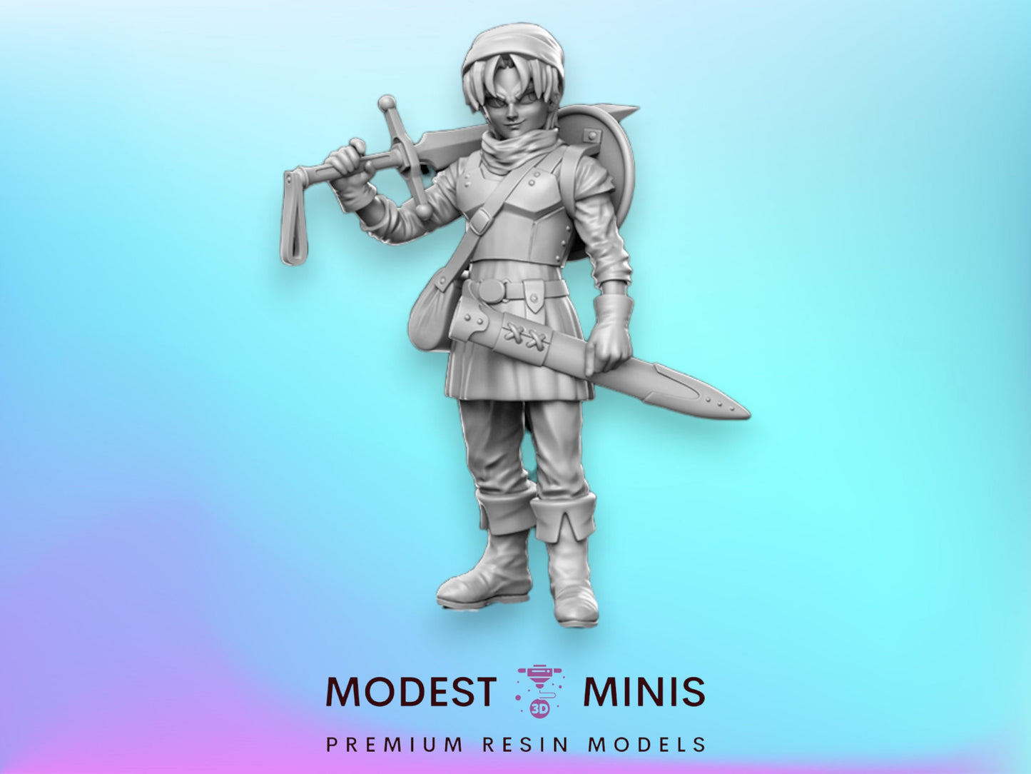 DQ Terry - 32mm Scale DnD Miniature | Dungeons and Dragons | Classic JRPG Mini - RN Estudio