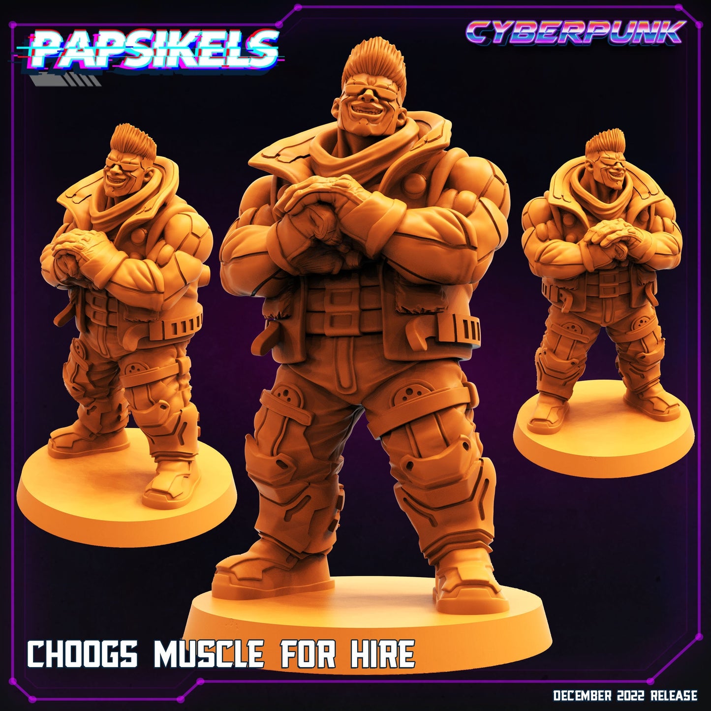 Choogs Muscle for Hire - 32mm Scale Cyberpunk Mini | Batang City | Papsikels