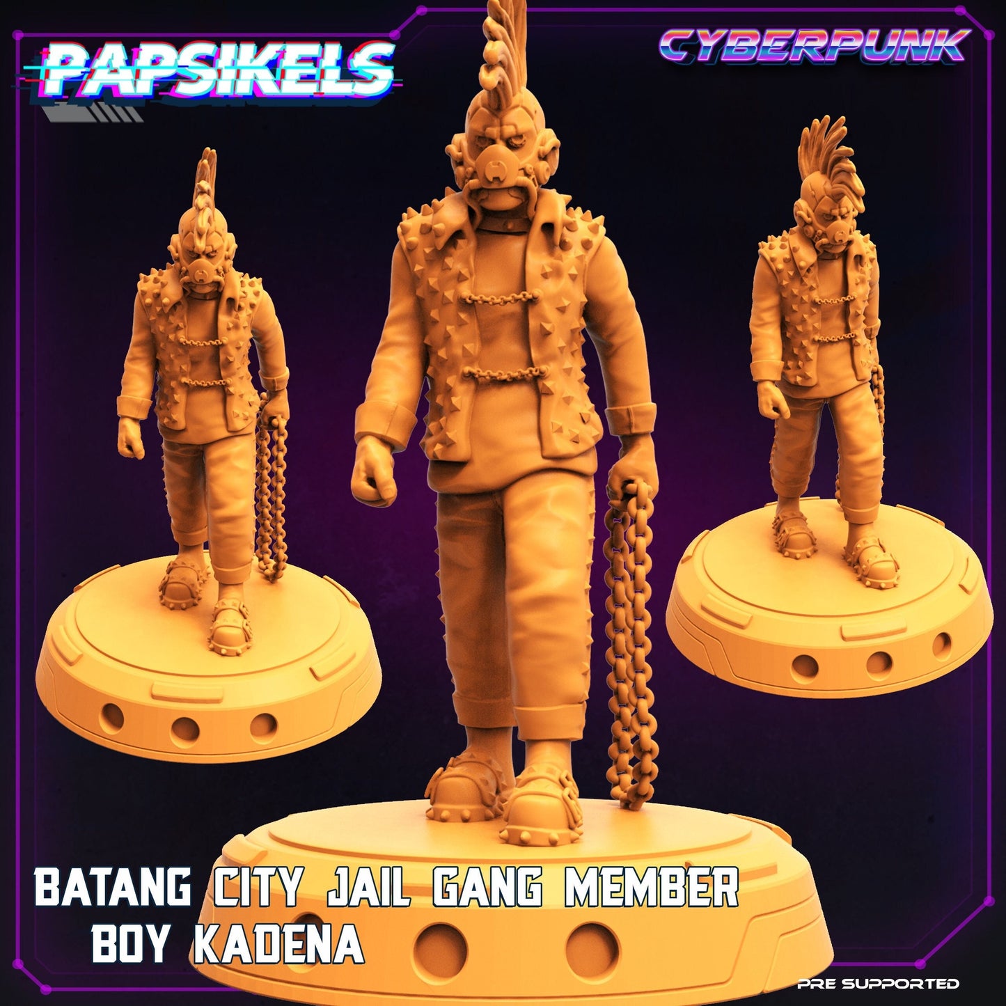 Cyberpunk Boy Kadena - 32mm Scale Alien Miniature | Batang City | Papsikels