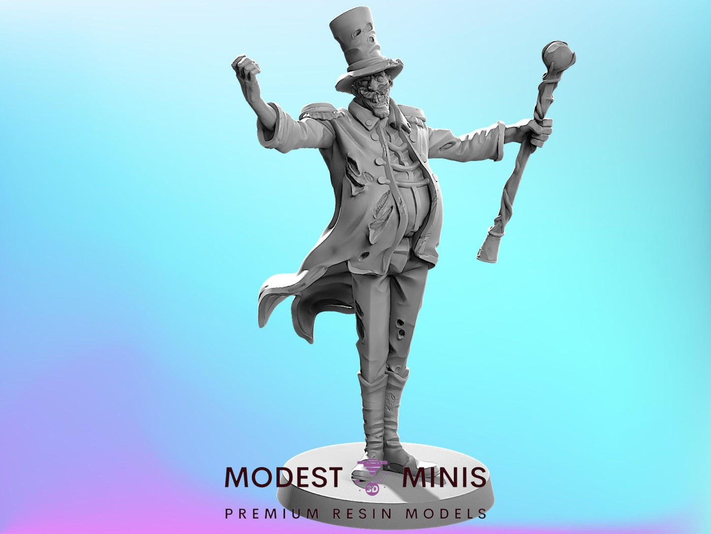 Zombie Showrunner Ring Leader | 28mm - 100mm Scale Resin Mini | Zombicide Zombicircus Vaultz