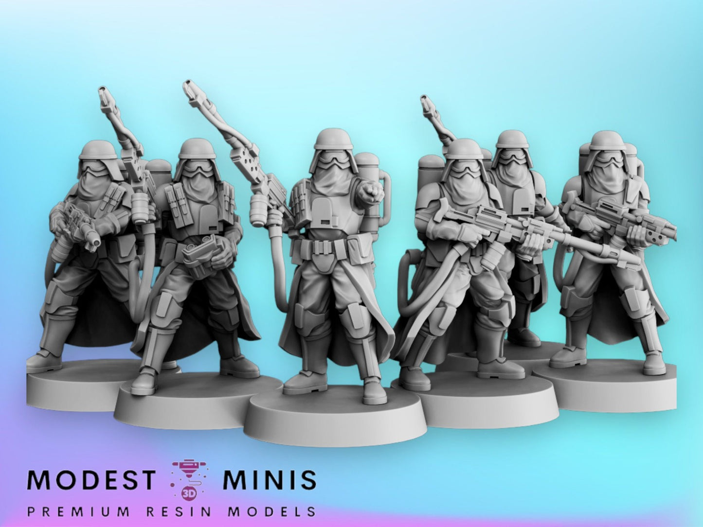 6pc Flametroopers Squad - 28mm - 40mm Scale | Jandro Star Wars Legion Mini