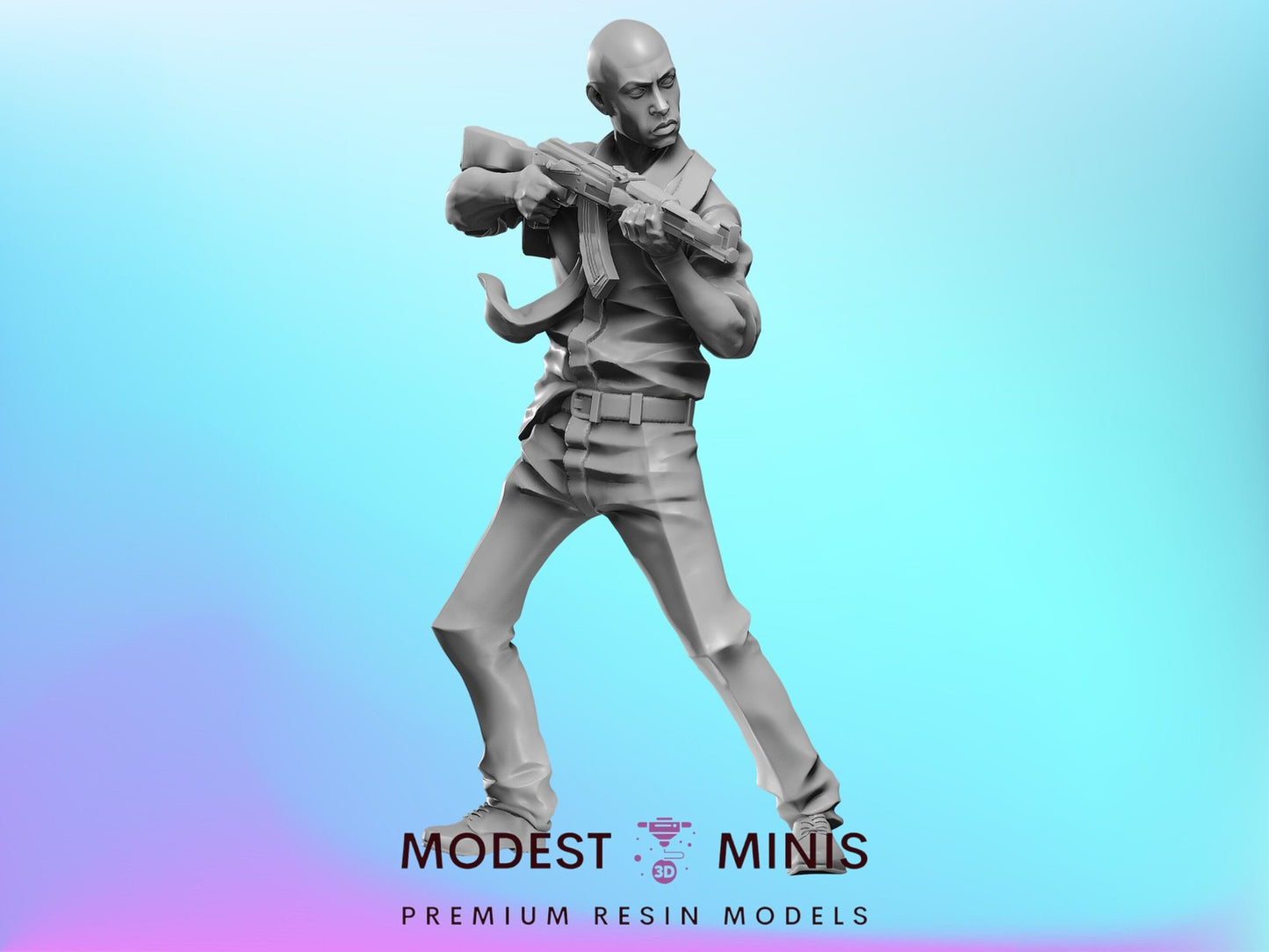 Survivor Lewis | 28mm - 100mm Scale Resin Mini | Zombicide | Vaultz