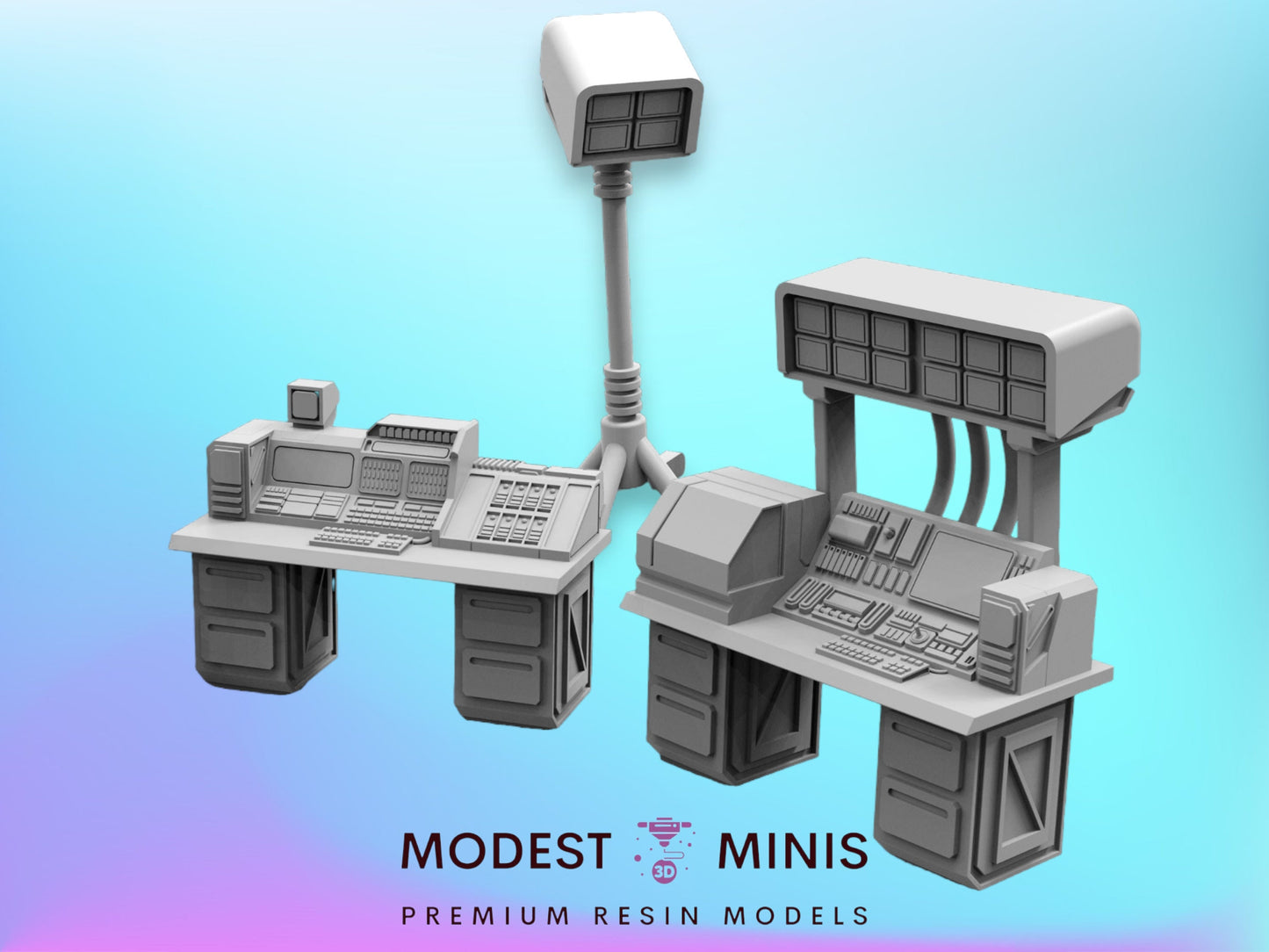 Star Entrance Control Station | 28mm - 54mm Scale | Survivor Terrain | Fantasy Scatter | Sci Fi Terrain | Superhero