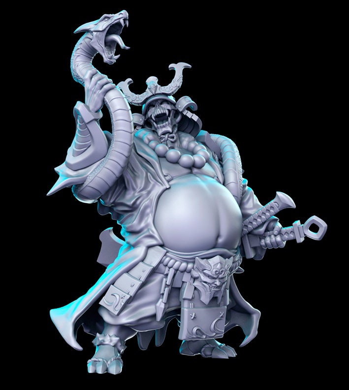 Oni General Demon Orc - 32mm Scale DnD Miniature | Dungeons and Dragons | JRPG Mini - RN Estudio