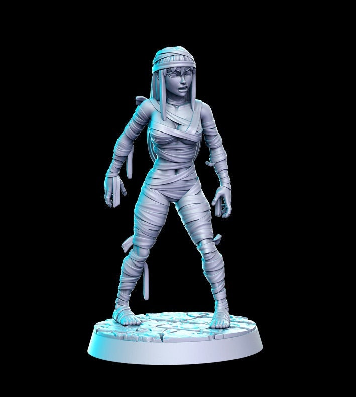 Heroine Quest Mummy Female - 28mm 32mm Scale DnD Miniature | Dungeons and Dragons | RN Estudio