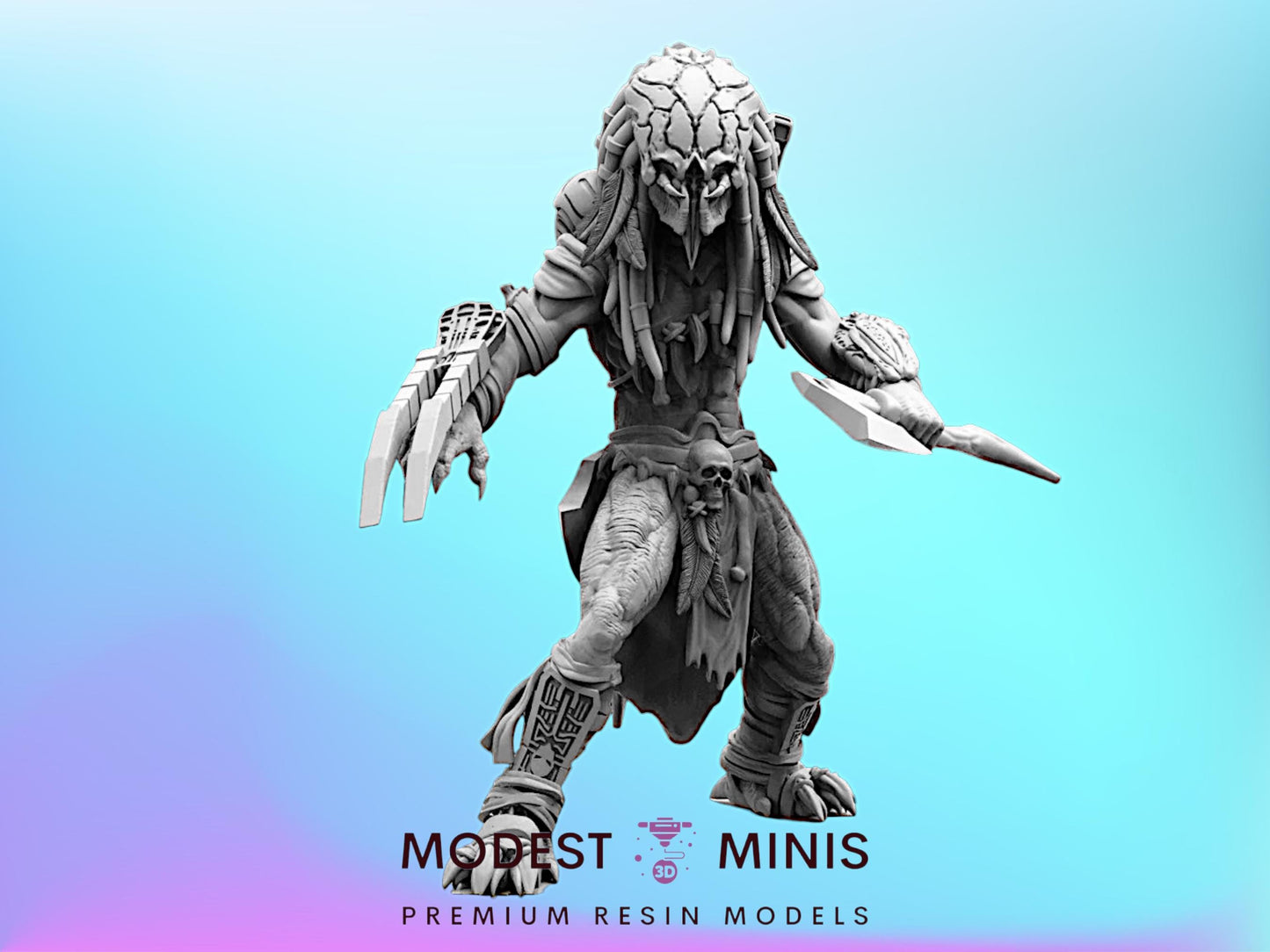 Feral Skull Hunter Stalker Bird - 32mm Scale Alien Miniature | RPG | Sci fi | Cyberpunk | Role Playing | DnD | Papsikel