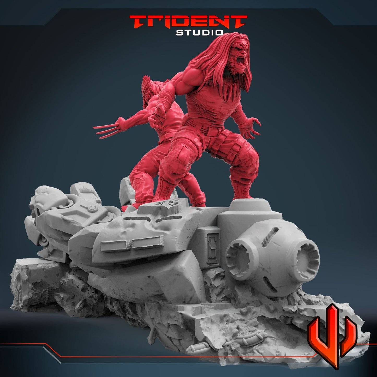 Brothers Forever - Sabretooth 40mm Miniature | Crisis Protocol Proxy | Trident