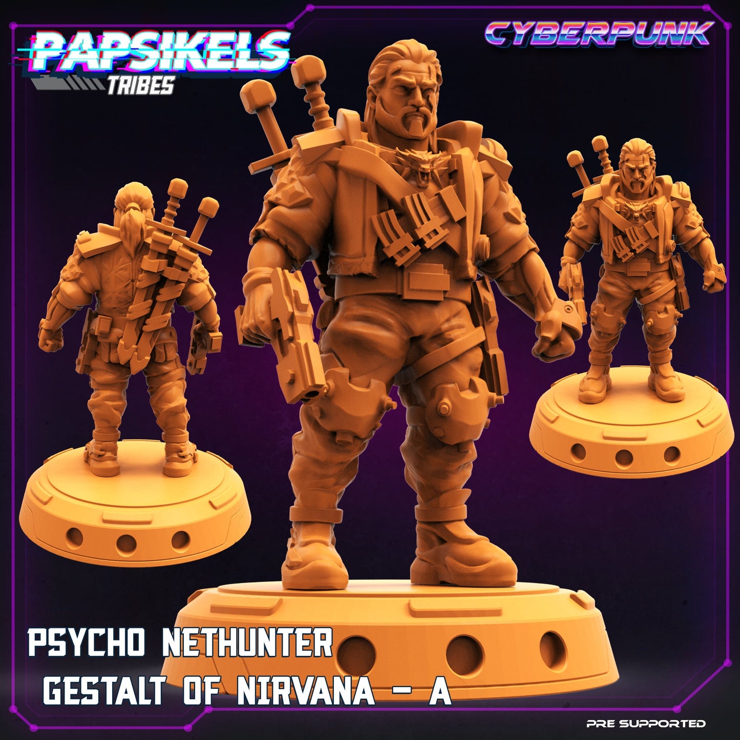 Cyber Nethunter Gestalt - 32mm Scale Alien Miniature | Law Upholders | Papsikels
