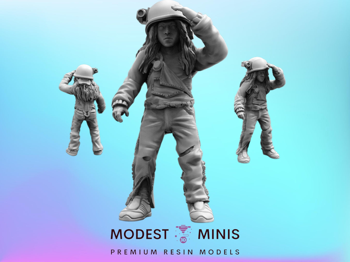 Surrogate Child Salute - 32mm Scale Alien Miniature | RPG | Sci fi | Cyberpunk | Role Playing | DnD | Papsikel