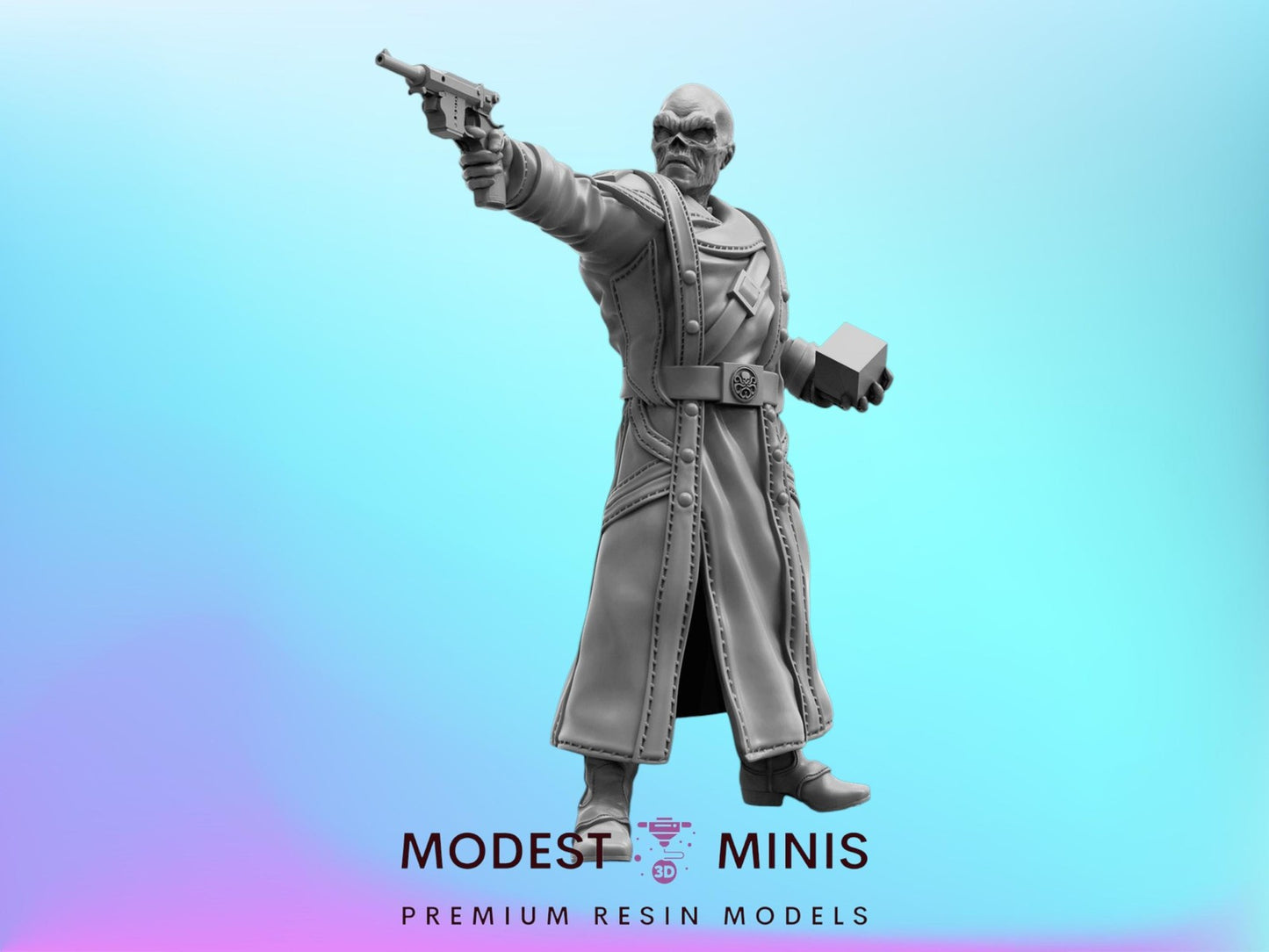 Crimson Cranium Cube - 40mm Miniature | Crisis Protocol Proxy | Trident