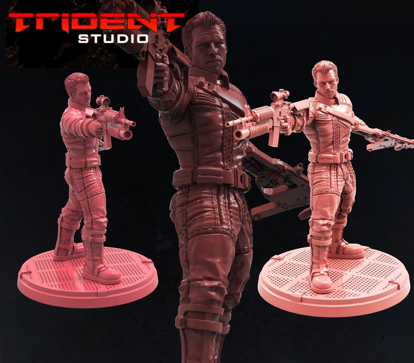 Winter Assasin B - 40mm Miniature | Crisis Protocol Proxy | Trident