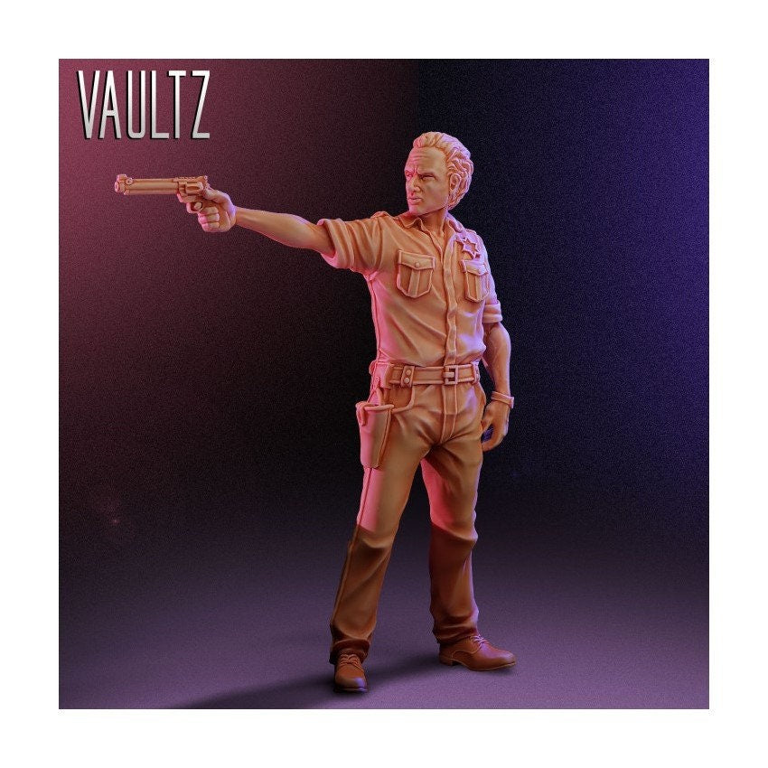 Survivor The Sherriff | 28mm - 100mm Scale Resin Mini | Zombicide | Vaultz