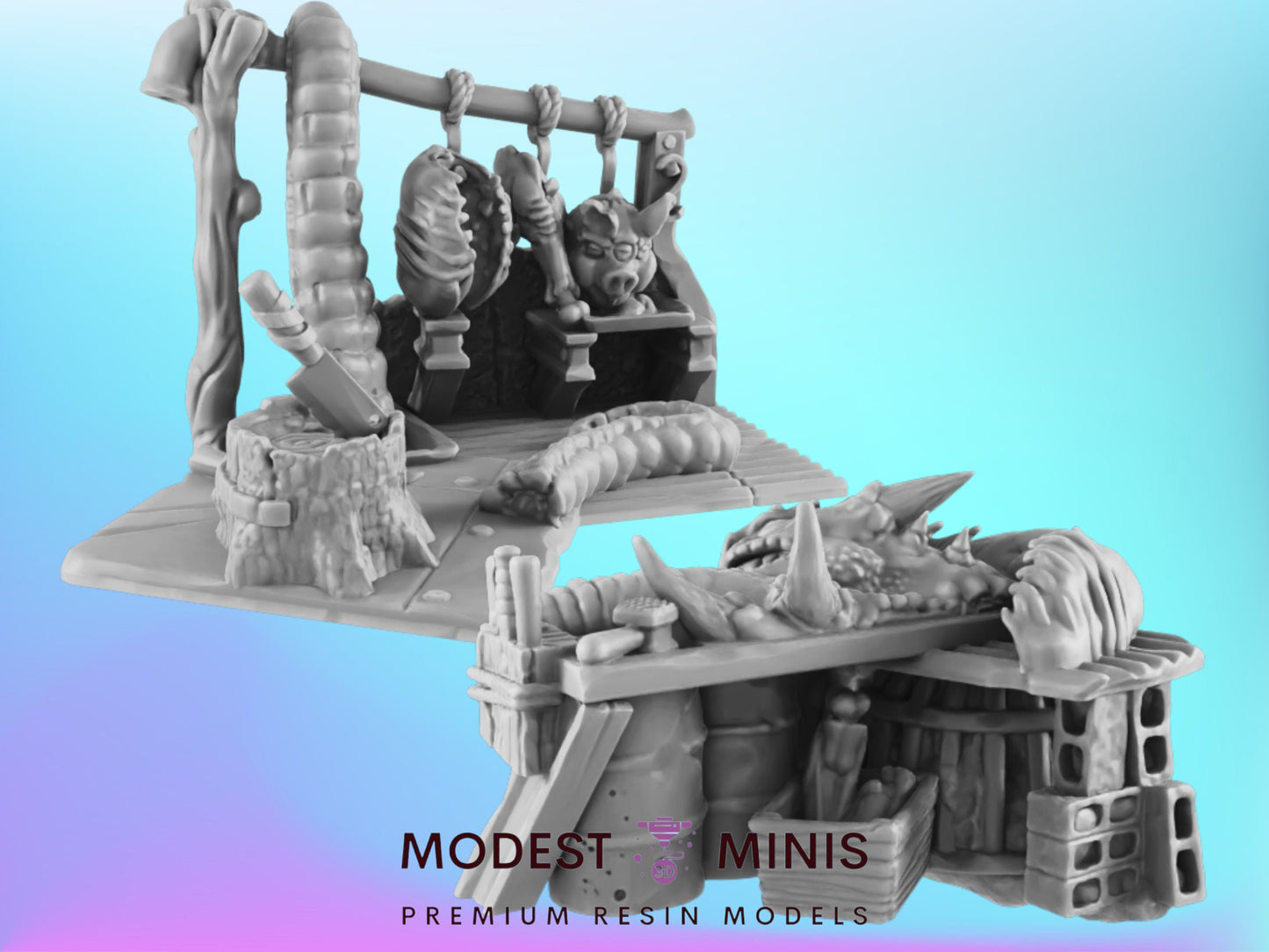 Wasteland Butchers Shop | 28mm - 54mm Scale | Survivor Terrain | Medical Scatter | Sci Fi Terrain | EC3D Badlands