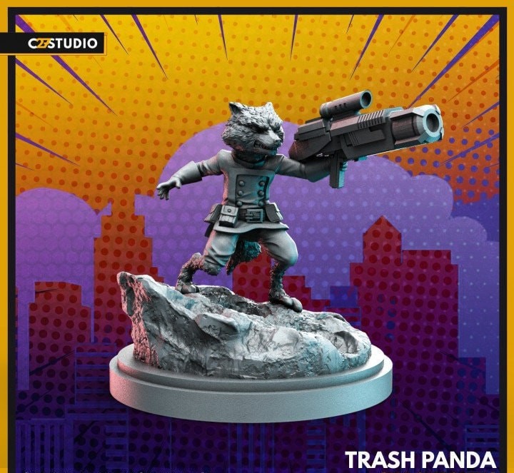 Trash Panda - Rocket 32mm - 40mm Mini | DnD Mini | Superhero | C27