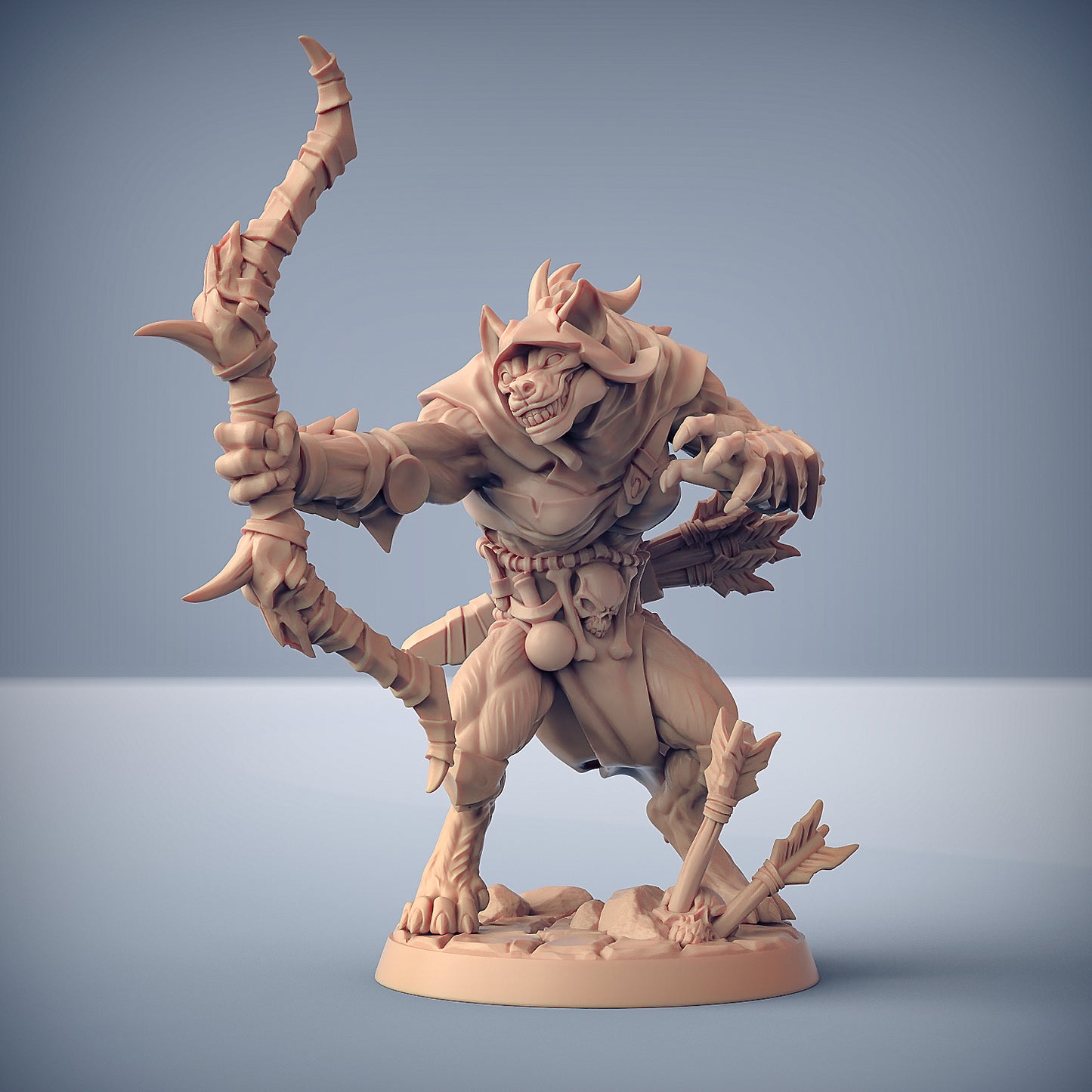Bonegnasher Gnolls | 28mm - 75mm Scale Resin Minis | DnD | Frostgrave Artisan Guild