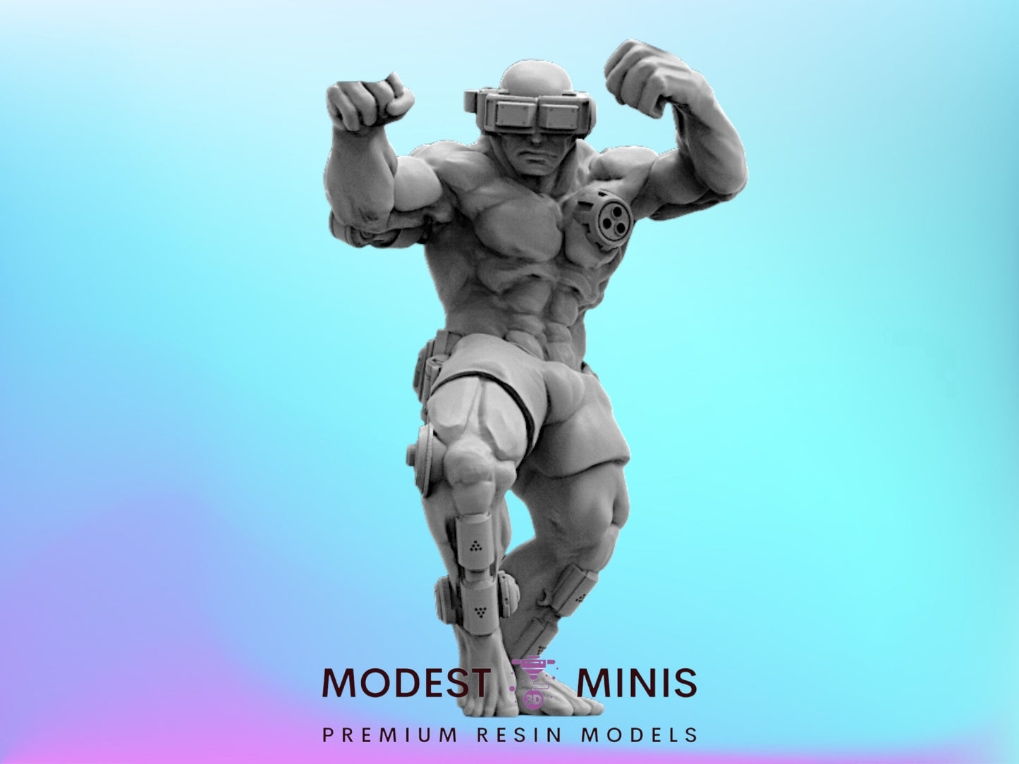 Cyber MMA Fighter Boy Itlog - 32mm Scale Alien Miniature | Law Upholders | Papsikels