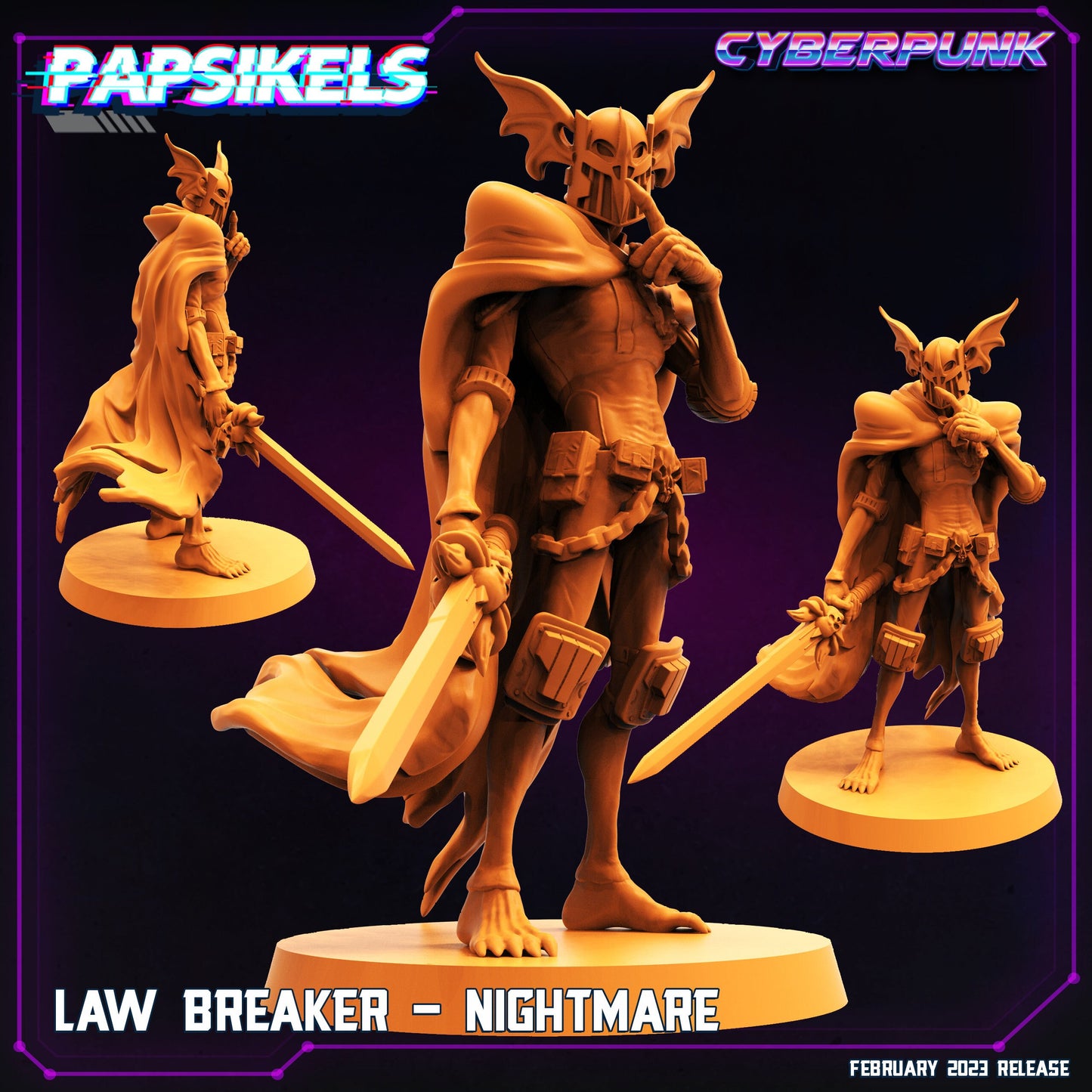 Law Breaker Nightmare - 32mm Scale Alien Miniature  | Batang City | Papsikels