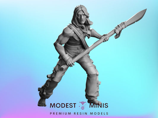 Native Survivor | 28mm - 100mm Scale Resin Mini - Farm Survivors | Zombicide Vaultz