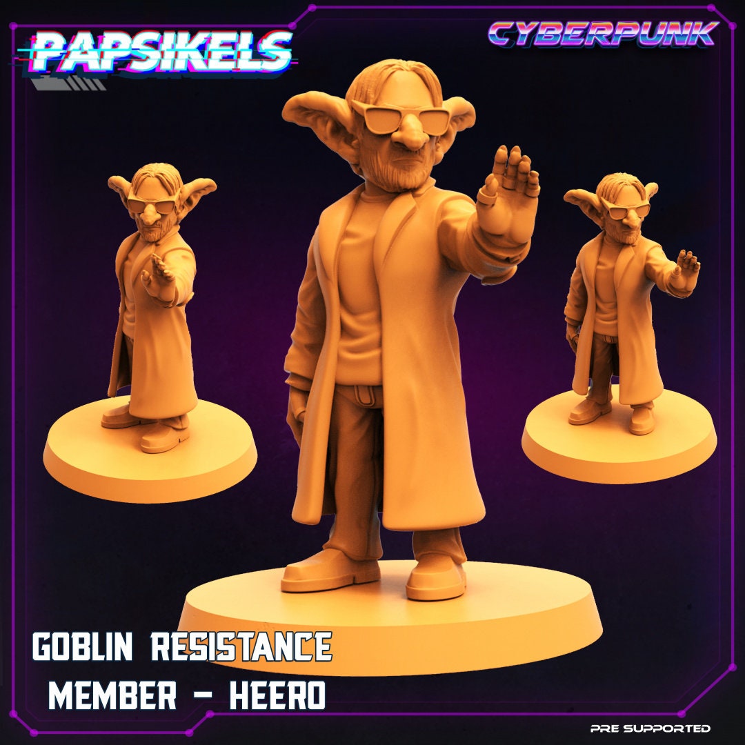 6pc Cybergoblins Set - 32mm Scale Cyberpunk Miniature  | Law Upholders | Papsikels