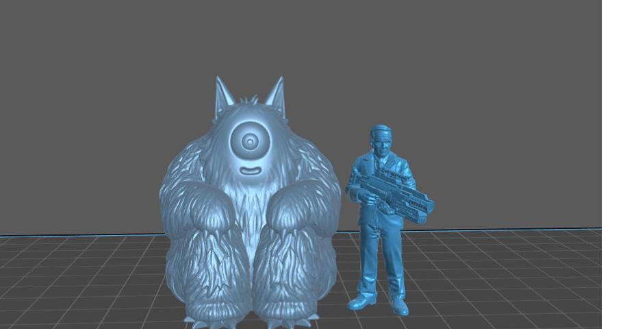 DQ Big Eye - 32mm Scale DnD Miniature | Dungeons and Dragons | Classic JRPG Mini - RN Estudio