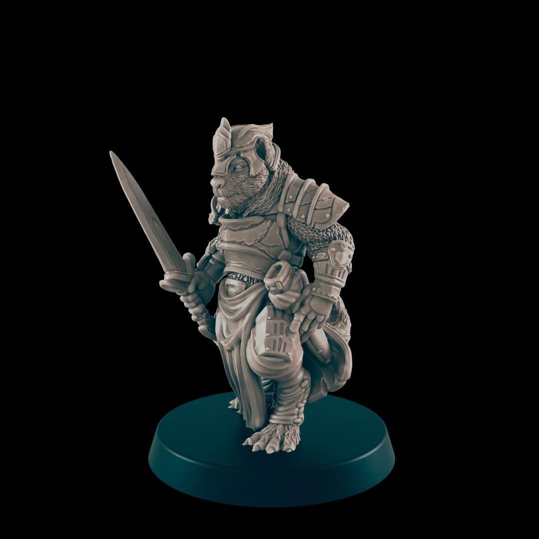 Multiracial Guards | 25mm - 100mm Scale | DnD | EC3D Fantasy Mini | Everyday Folk