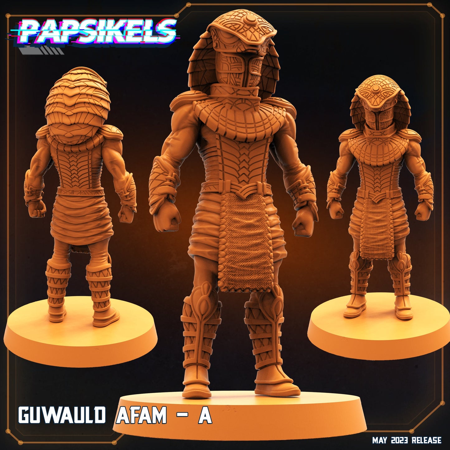 4pc Guwauld AFAM Set - Resin 3D Print Alien Miniature | RPG | Sci fi | Cyberpunk | Role Playing | DnD | Papsikel Star Entrance