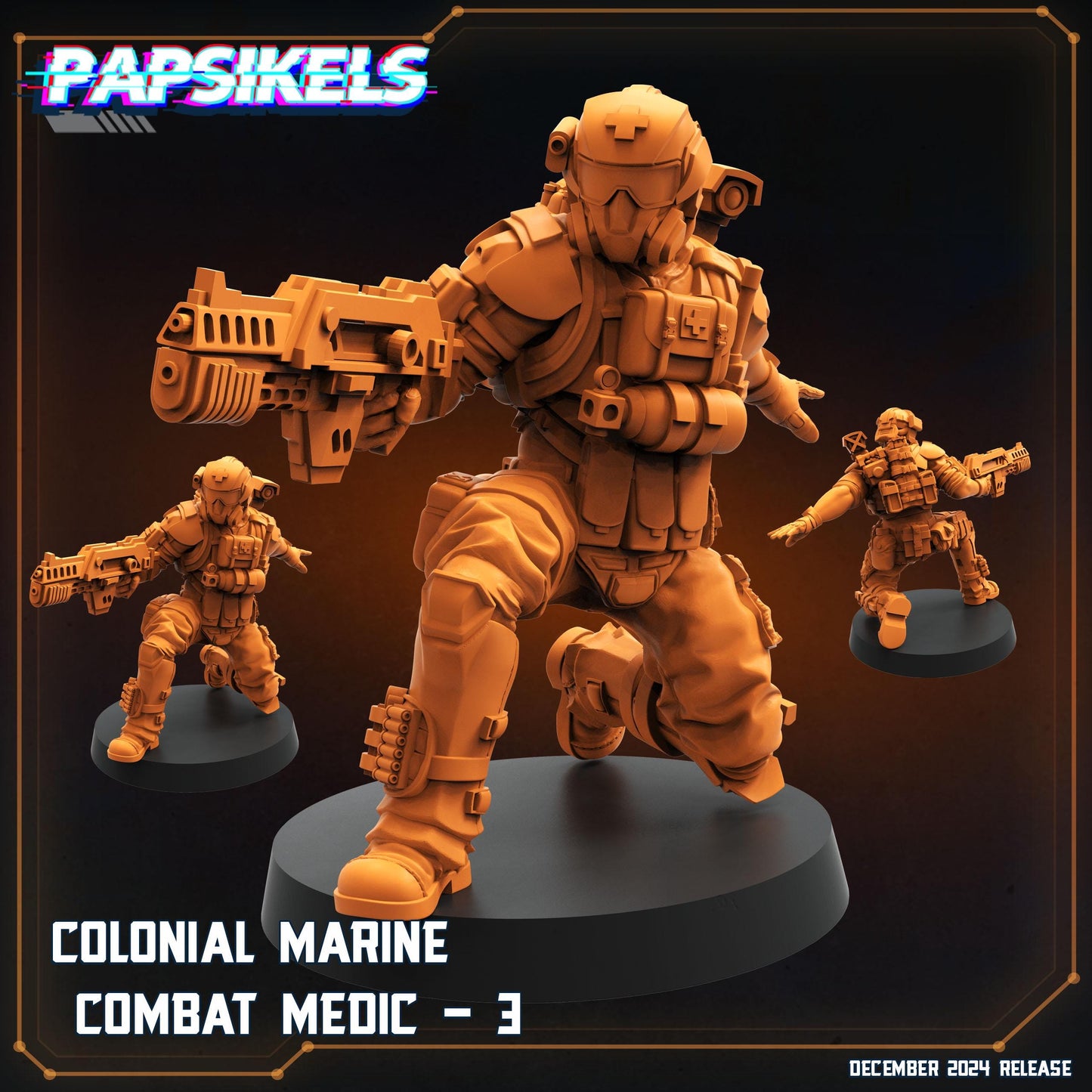 10pc Combat Medic Team - 32mm Scale Cyberpunk Miniature | RPG | Sci fi | AvP | Role Playing | DnD | Papsikel
