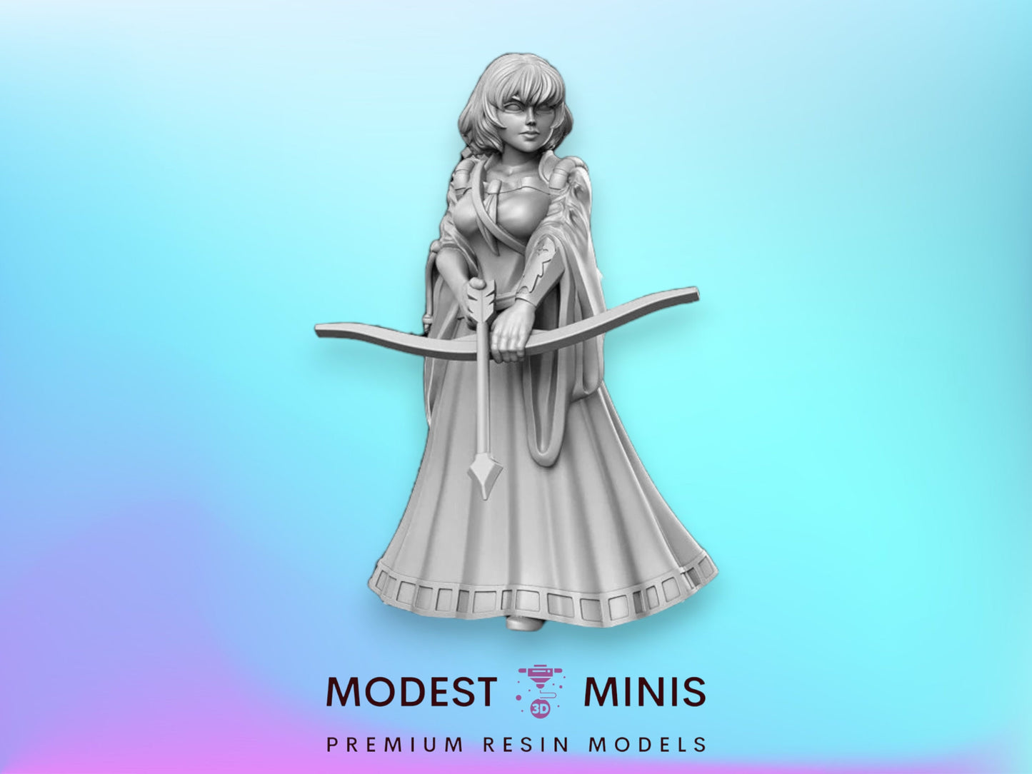 Margo Female Archer - 32mm Scale DnD Miniature | Dungeons and Dragons | JRPG Mini - RN Estudio