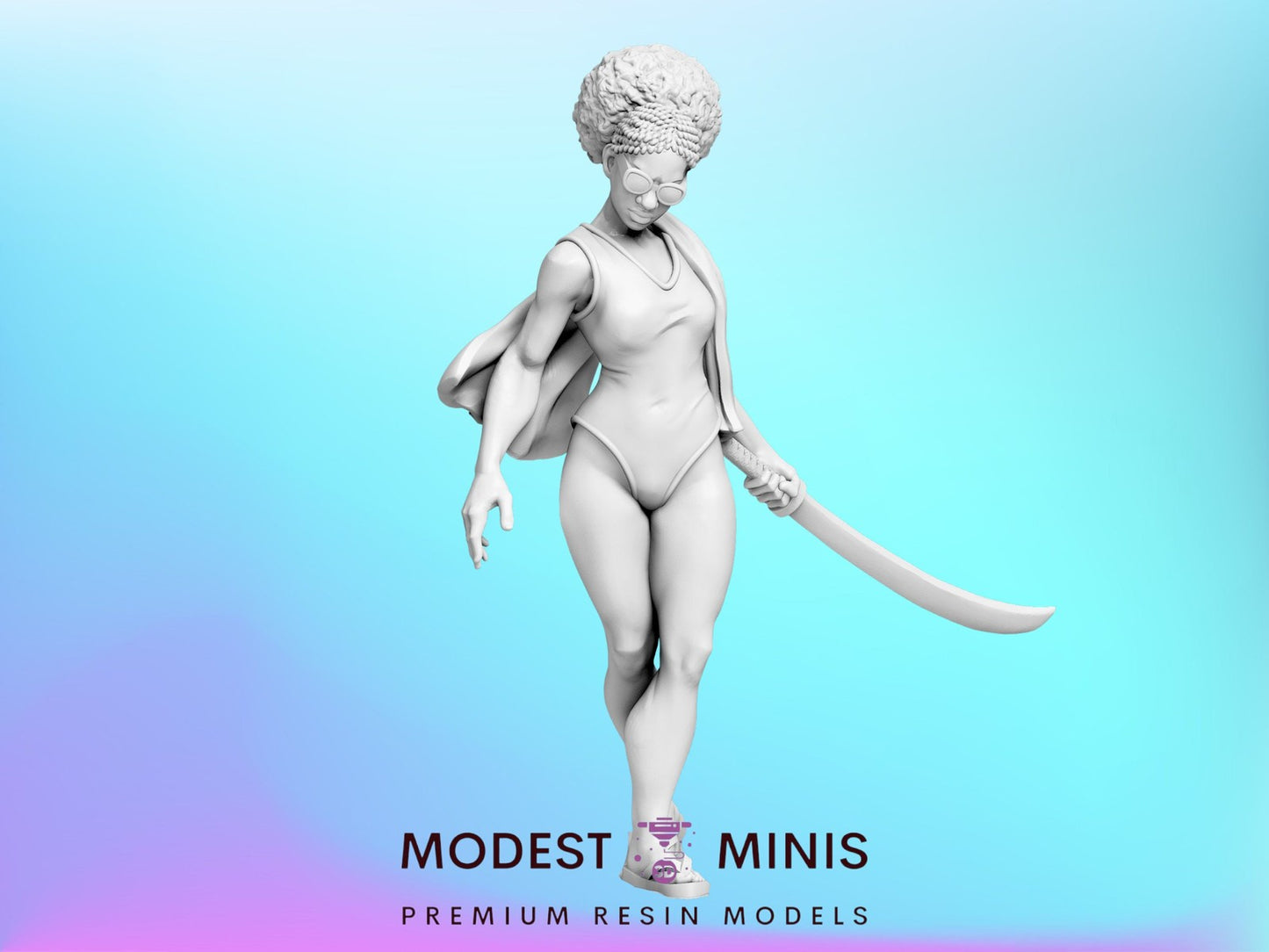 Survivor Nia  | 28mm - 100mm Scale Resin Mini | Zombicide  Sunset Vaultz
