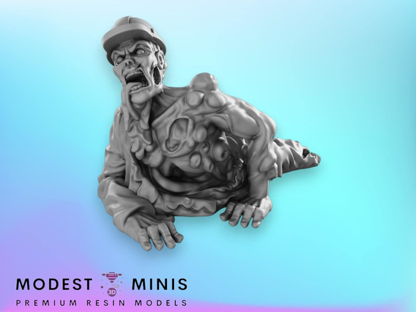 Zombie Toxic Crawler | 28mm - 100mm Scale Resin Mini | Zombicide | Vaultz