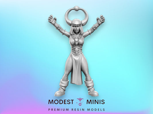 Heroine Quest Dark Sorceress Female - 28mm 32mm Scale DnD Miniature | Dungeons and Dragons | RN Estudio