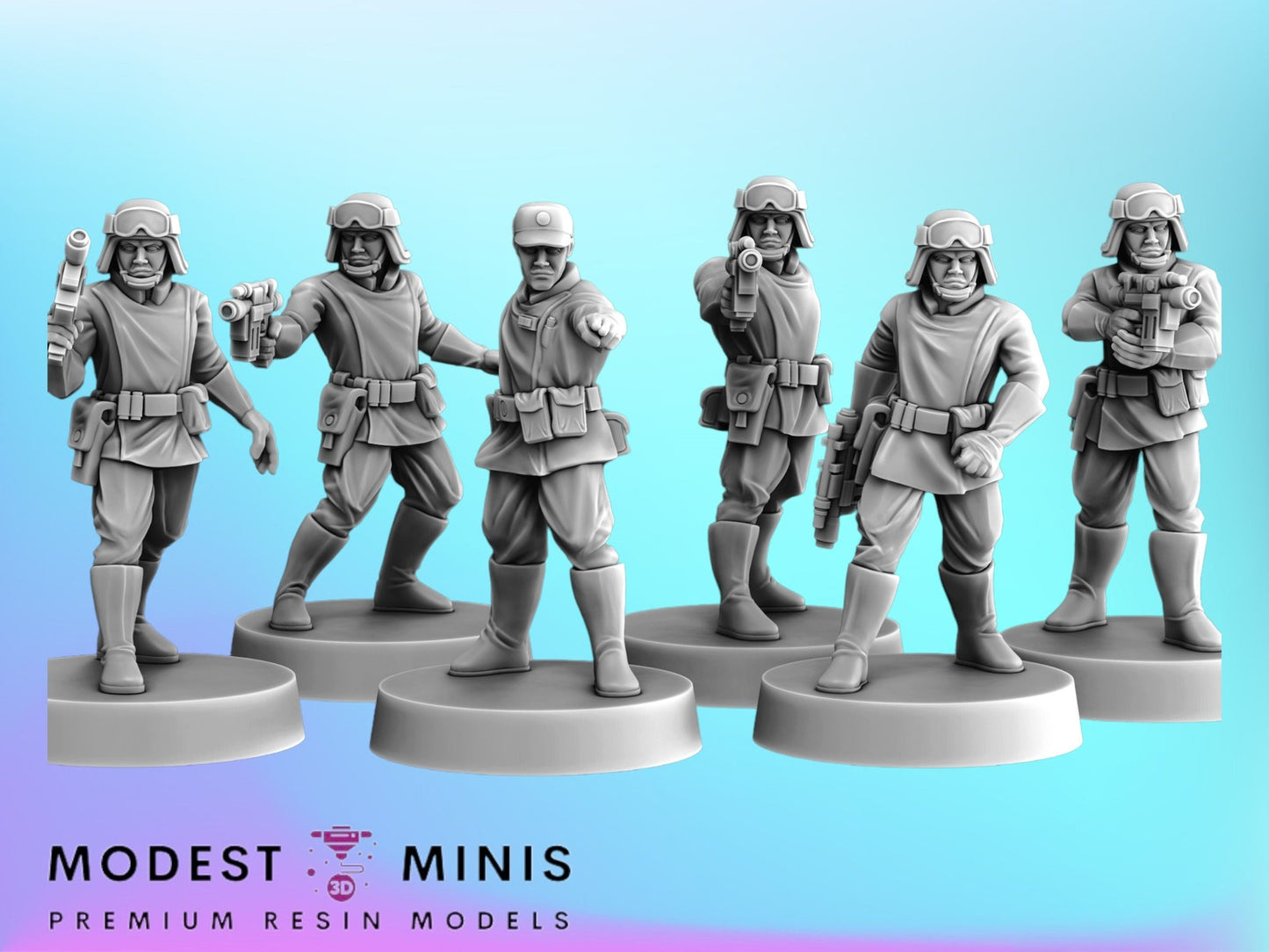 6pc Imperial Navy Set - 28mm - 40mm Scale | Jandro | Star Wars Legion Mini